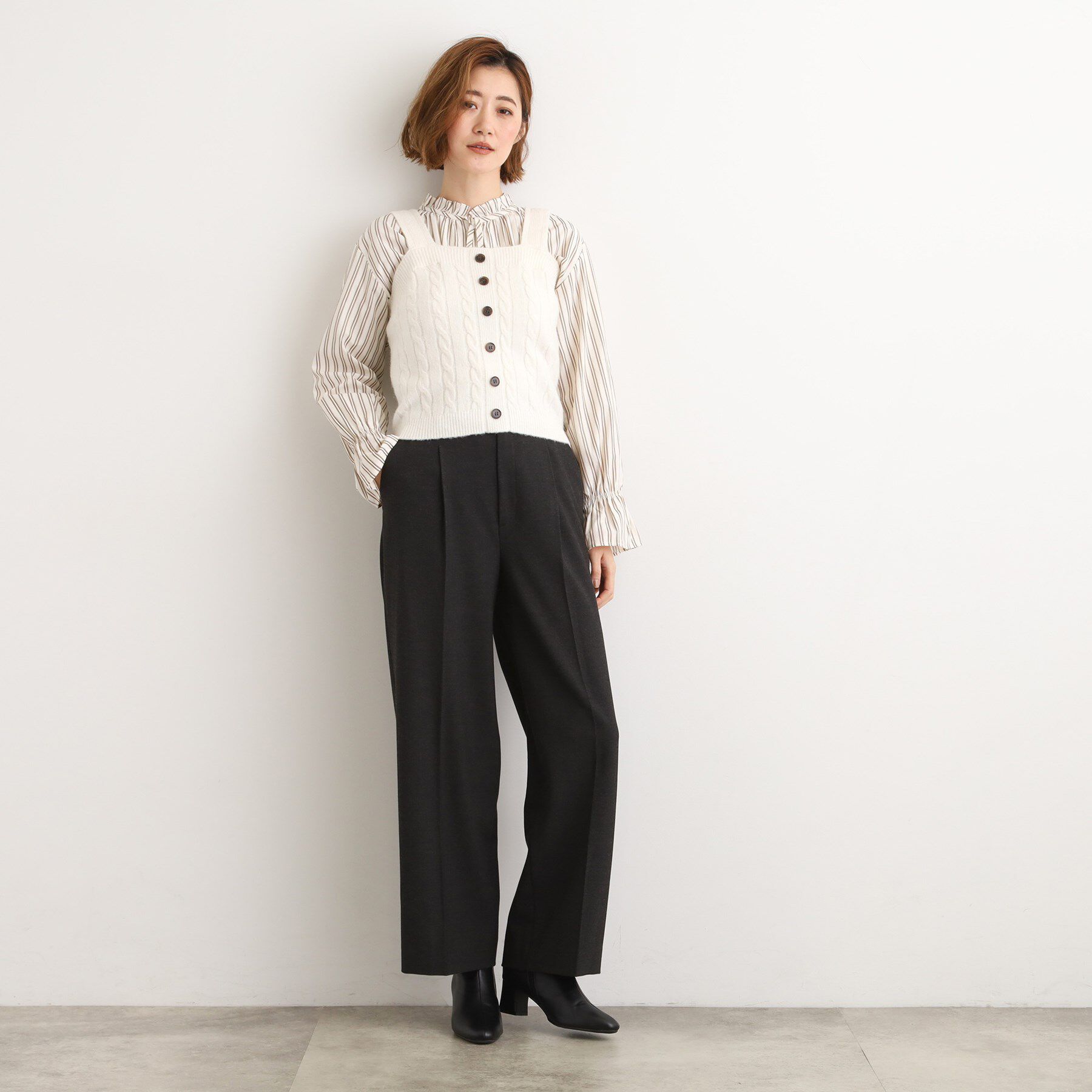 grove「【SETITEM】ケーブルニットビスチェ」|ニット・セーター|