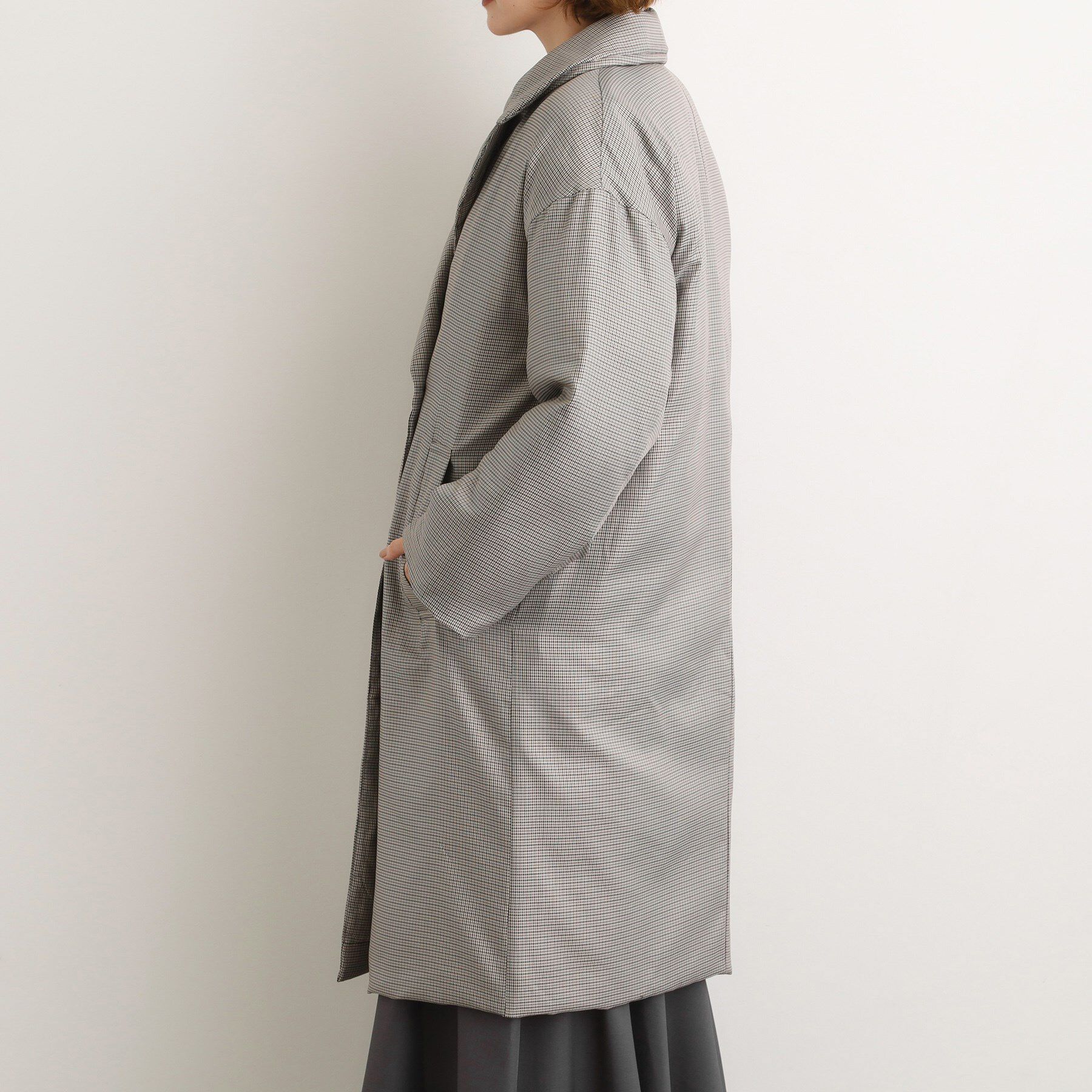 grove「すっきり見え、ステッチレス中綿コート」|ダウン|