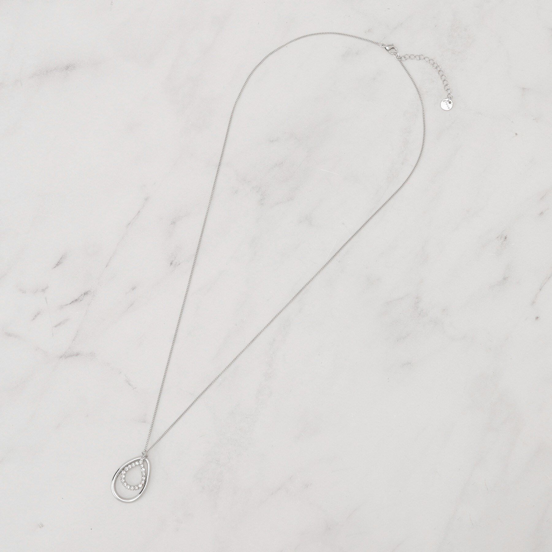 grove「しずくメタルビジューリングネックレス」|ネックレス|