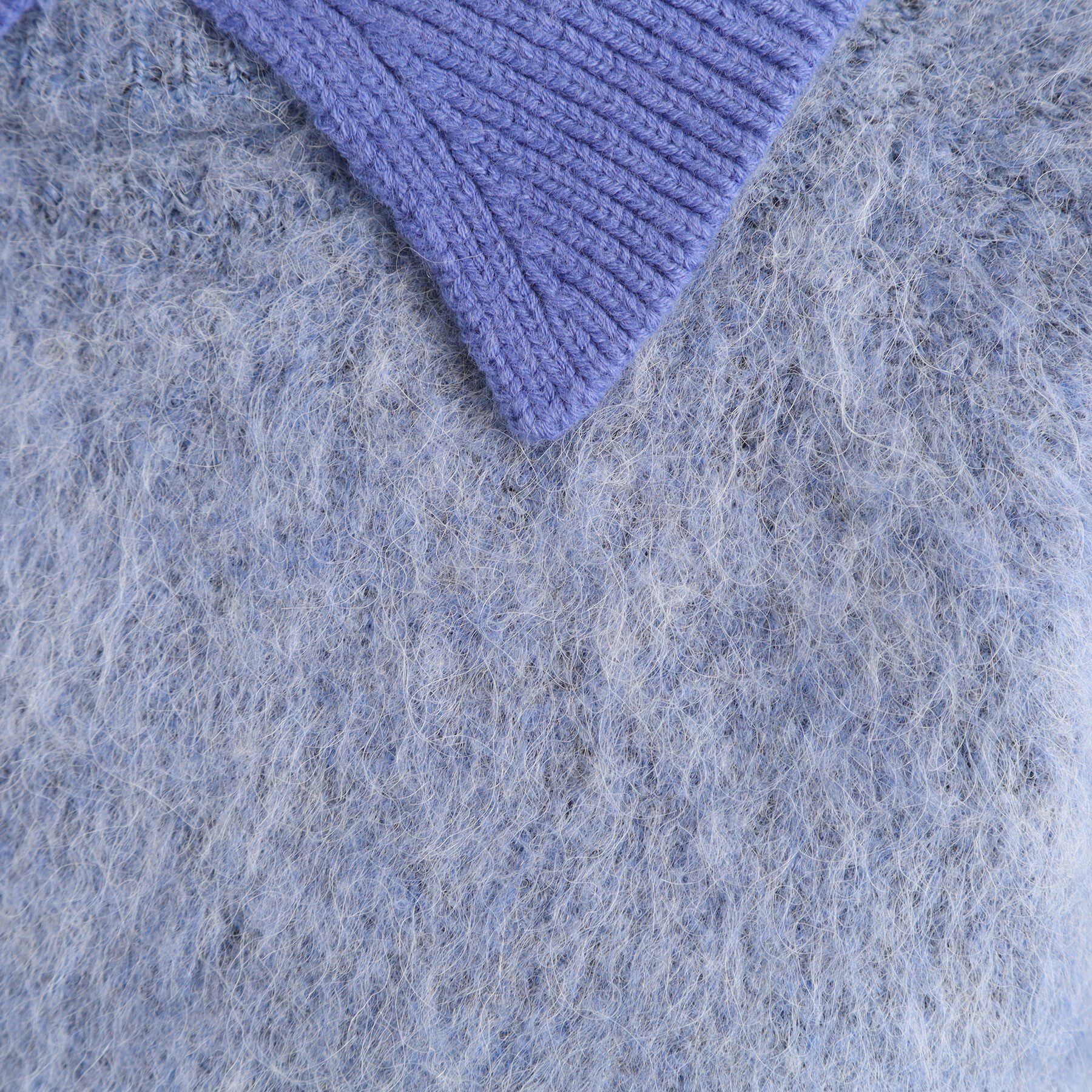 grove「異素材ビッグカラーニット」|ニット・セーター|