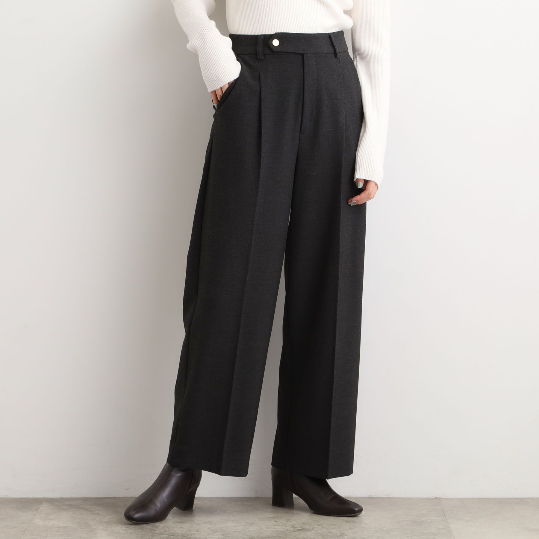 grove「【あったか裏起毛】かっこよさも穿き心地も叶える、優秀スラックスパンツ」|その他|チャコールグレー(0