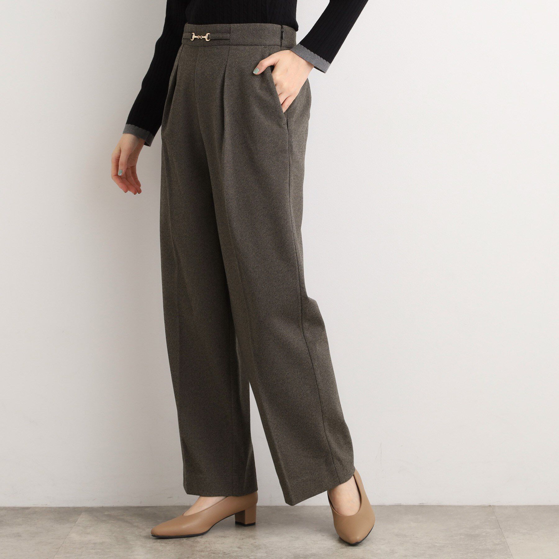 grove「フロントビットカルゼワイドパンツ」|その他|