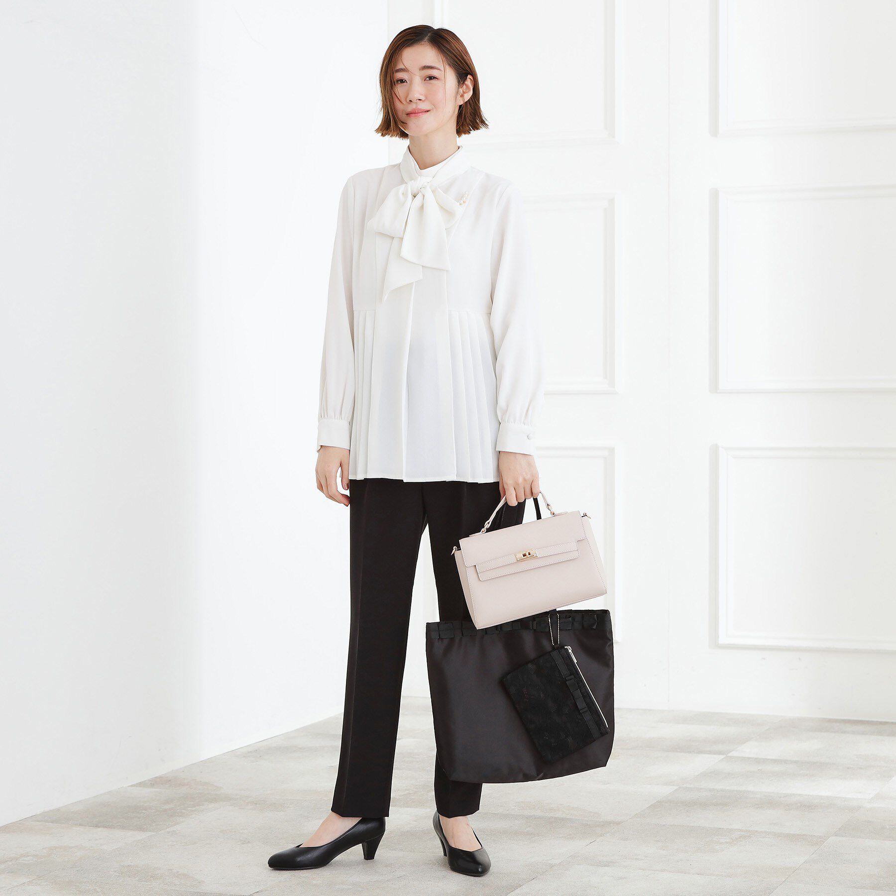 grove「【セレモニー】レースポーチA4ポケッタブルトート」|トートバッグ|