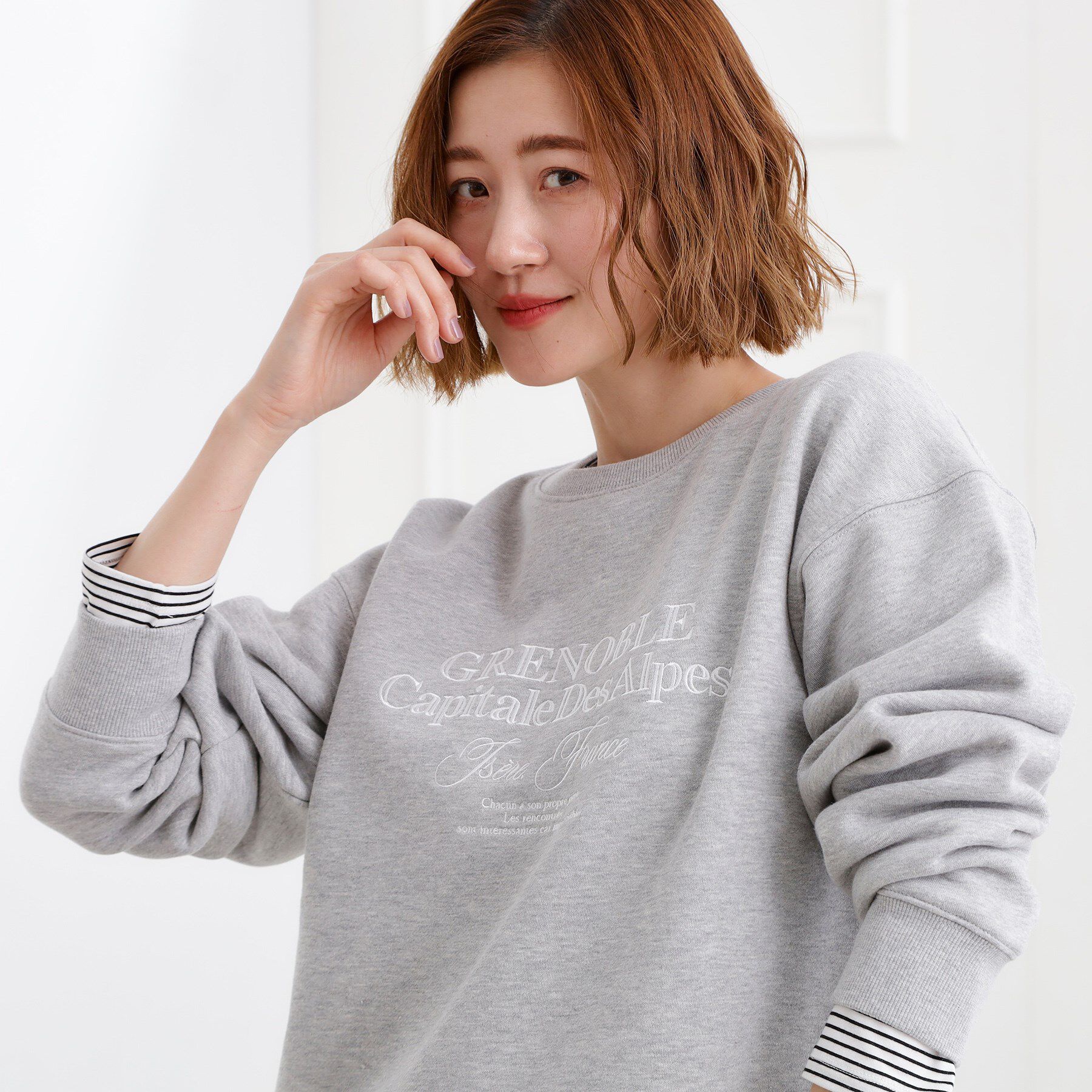 grove「プレッピーロゴ裏起毛スウェット」|パーカー|