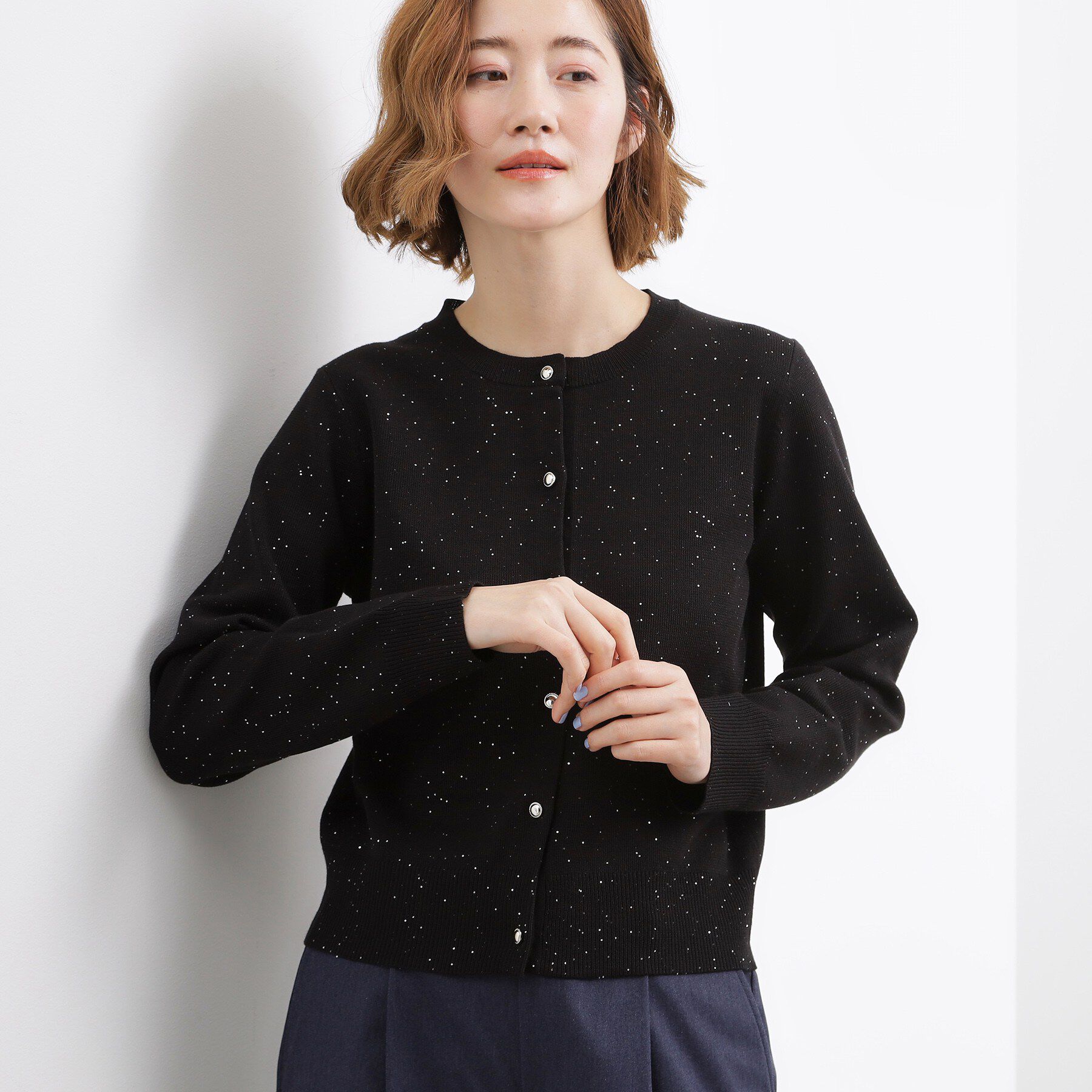 grove「大人のための華やぎニットカーディガン」|カーディガン|