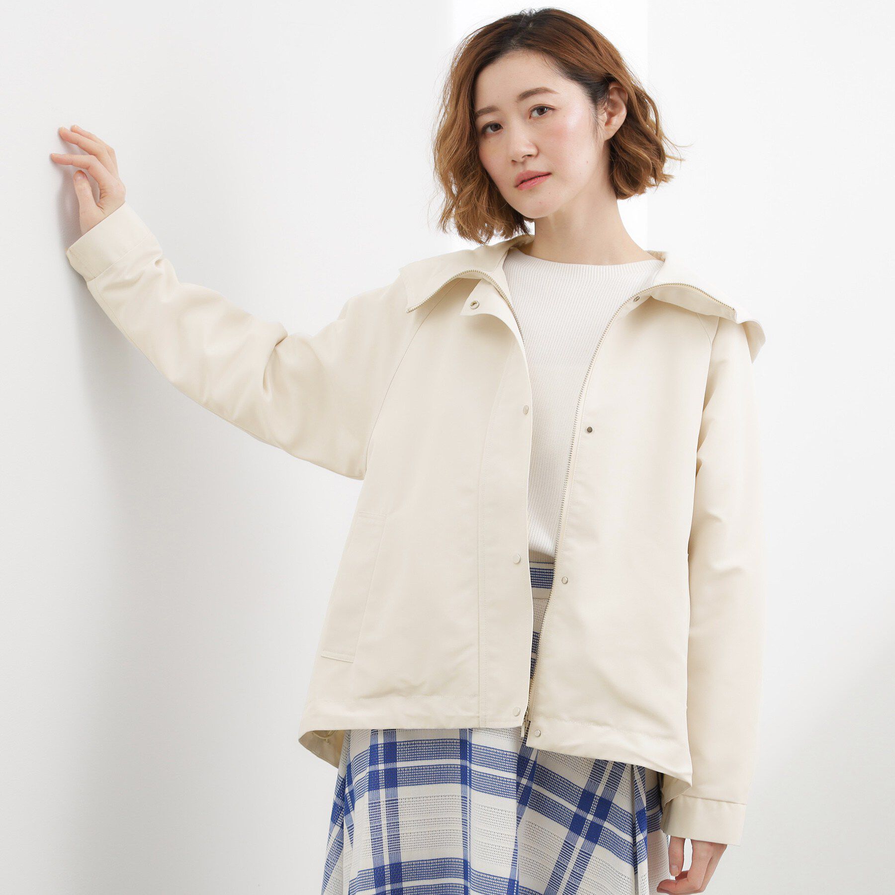 grove「【貴島明日香さん着用】【撥水】きれいめに着こなせるマウンテンパーカ」|ブルゾン・スタジャン|