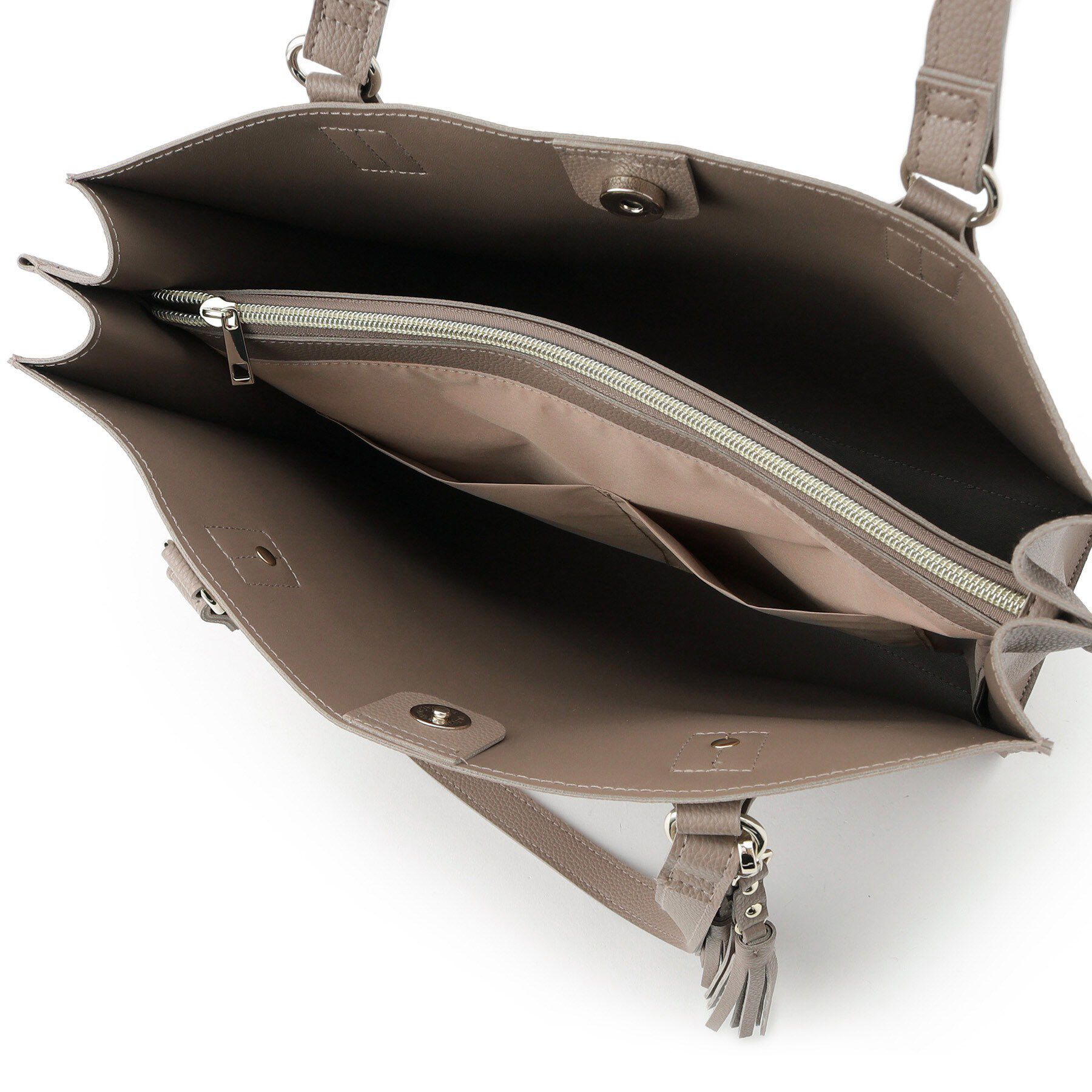 grove「【人間工学/A4】ダブルタッセル中仕切りトート」|トートバッグ|