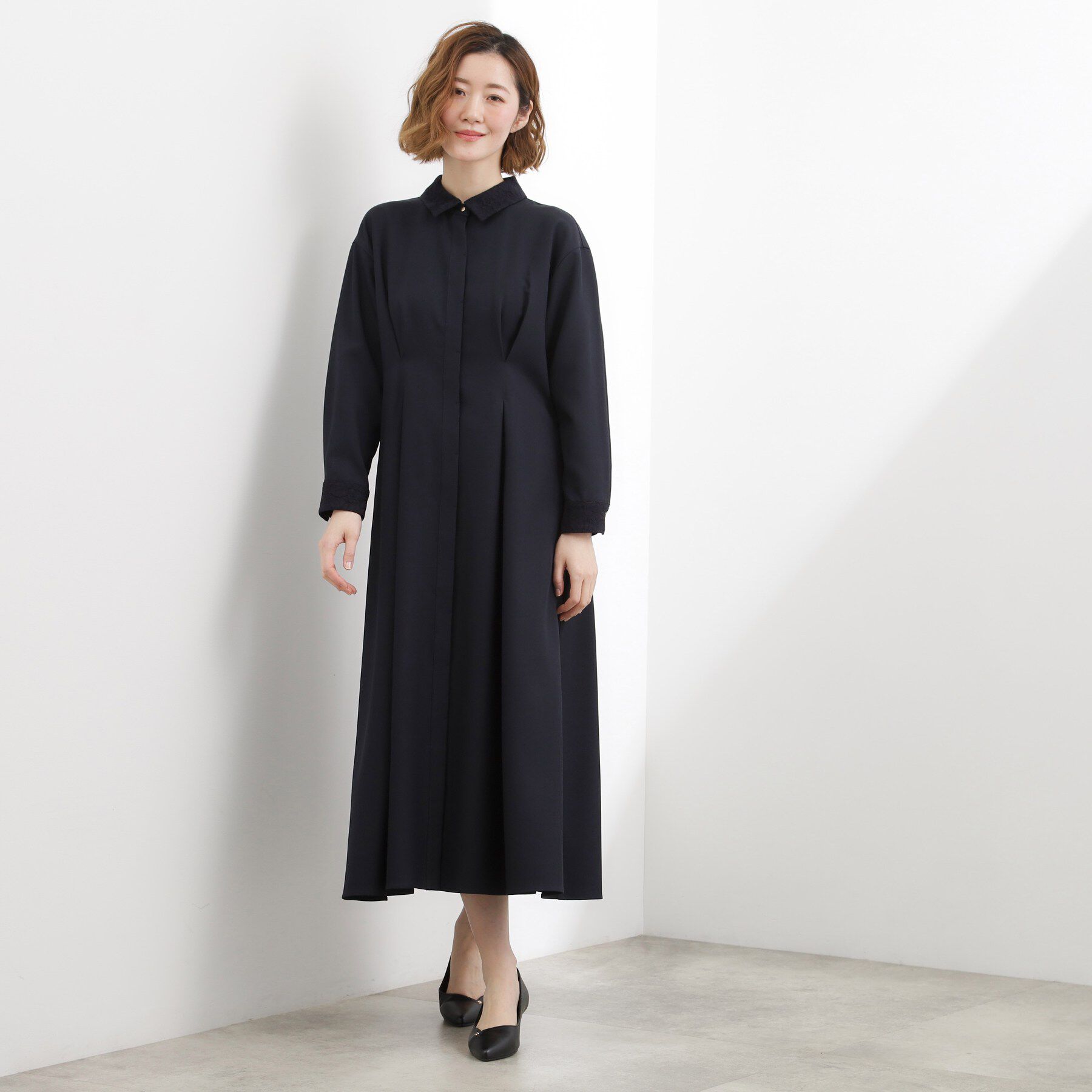 grove「晴れの日にも映える、品よく華やかなシャツワンピース」|ワンピース|