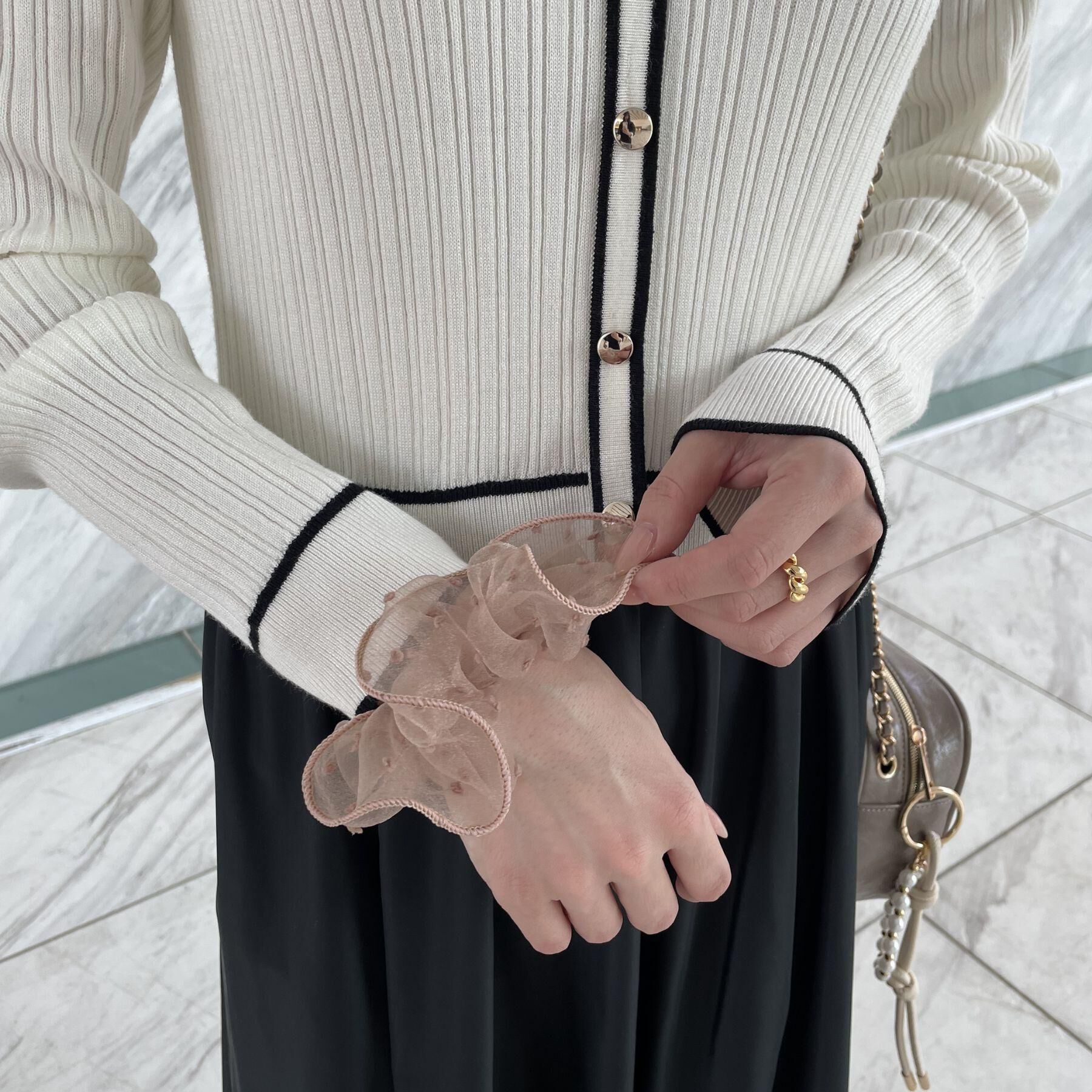 grove「ドットシュシュバッグチャーム」|キーケース|