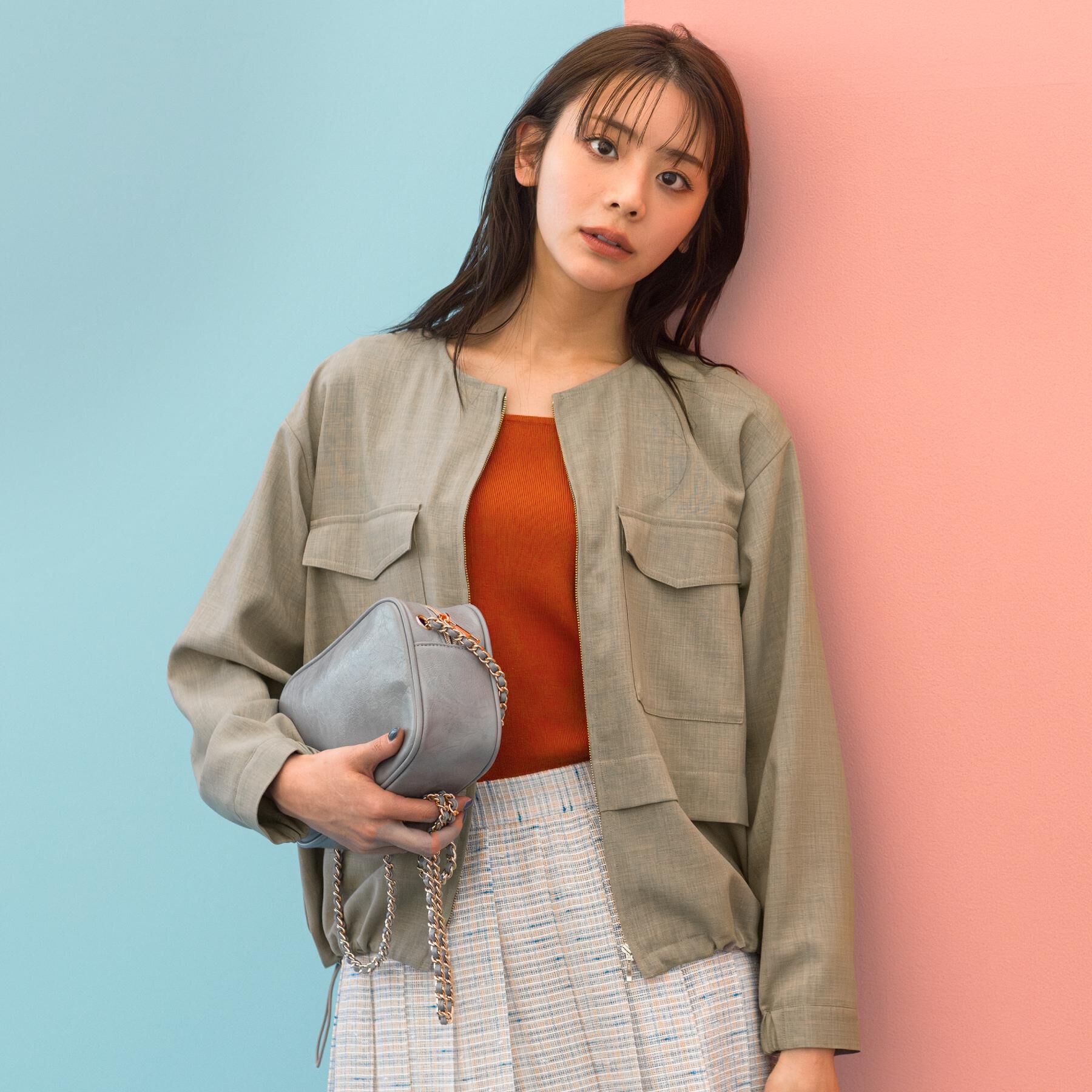 grove「2WAYスクエアニットタンク」|キャミソール|