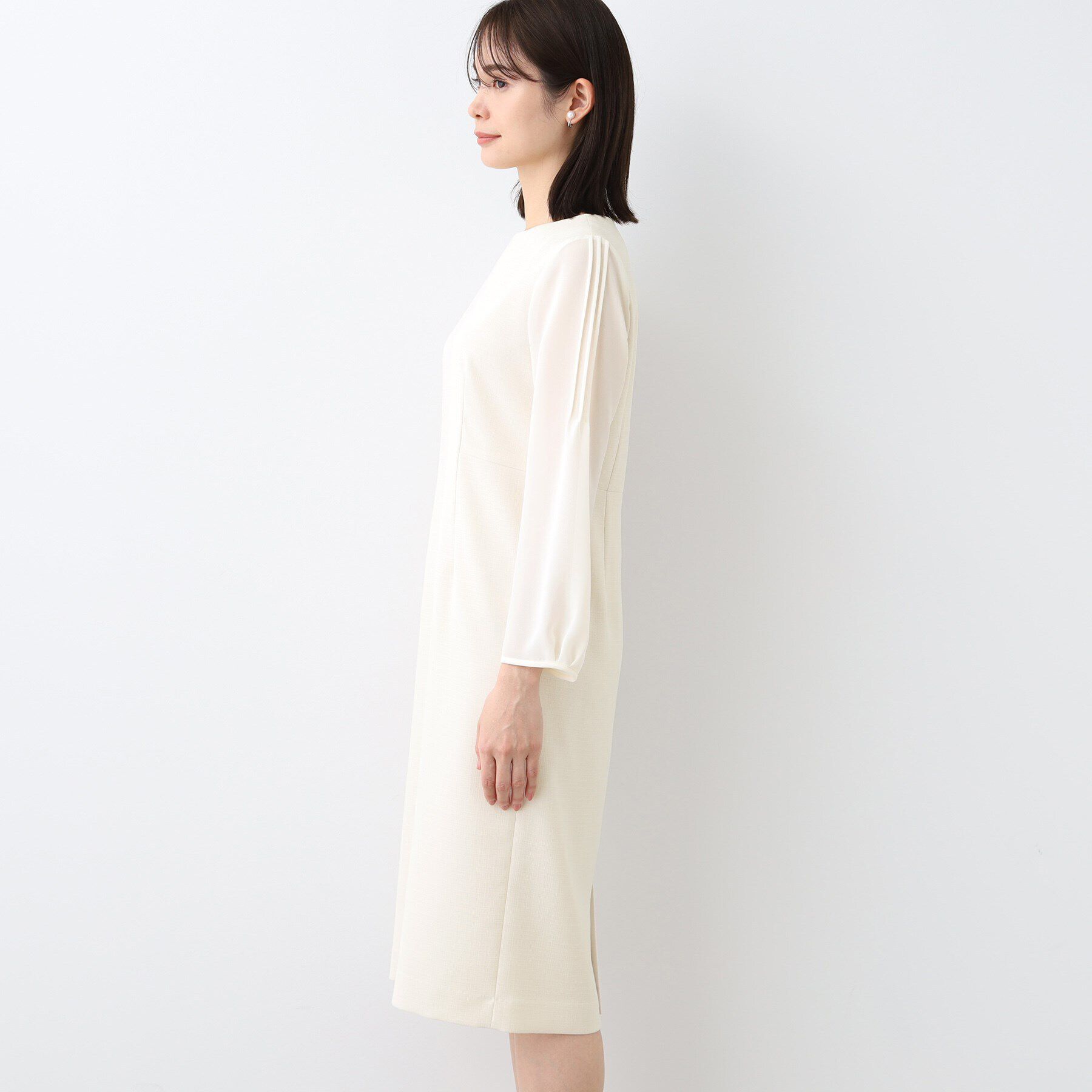 INDIVI「【洗える／スーツ】ストレートラインワンピース」|ワンピース|