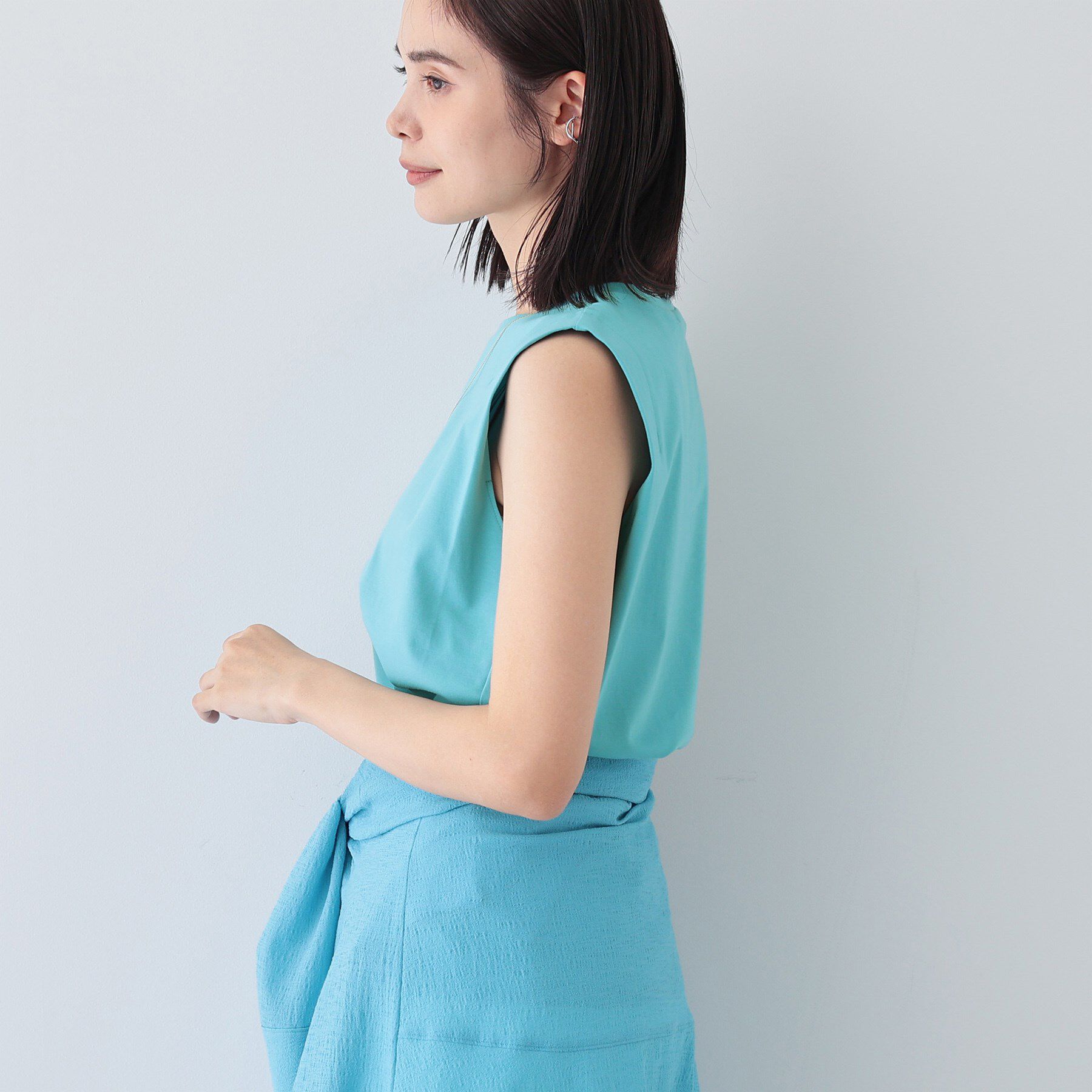 INDIVI「【洗える】きれいめノースリーブトップス」|Tシャツ・カットソー|