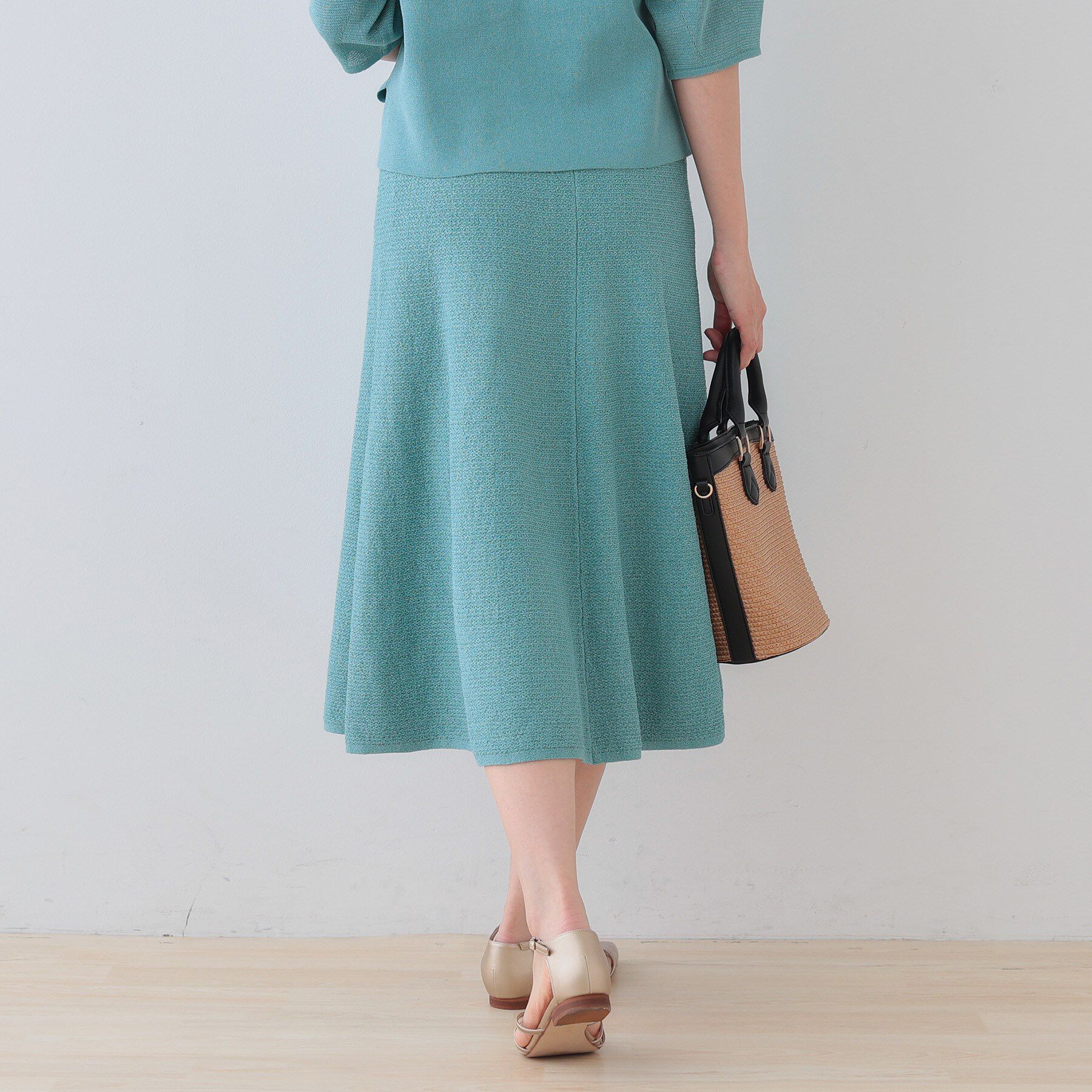 INDIVI「【洗える／和紙混素材／SETUP可能】フレアスカート」|スカート|