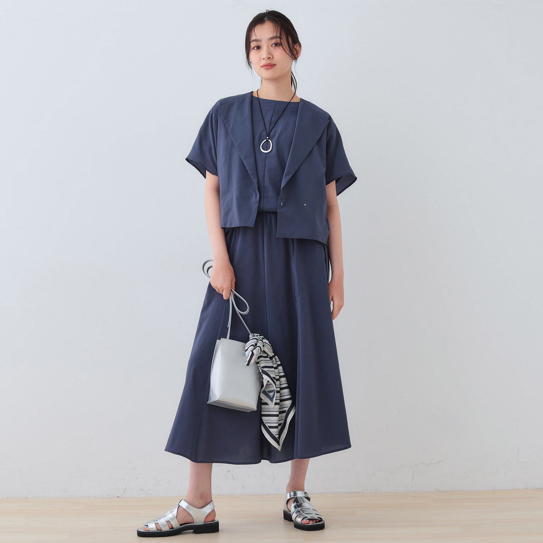 INDIVI「【通気性◎撥水／接触冷感／UVケア】ドルマンスリーブブラウス」|シャツ・ブラウス|