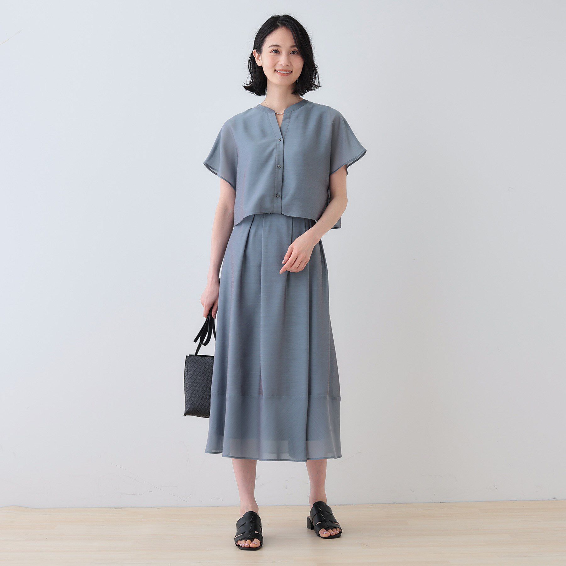 INDIVI「新色登場！【洗える／エアリー】ティアードブラウス」|シャツ・ブラウス|