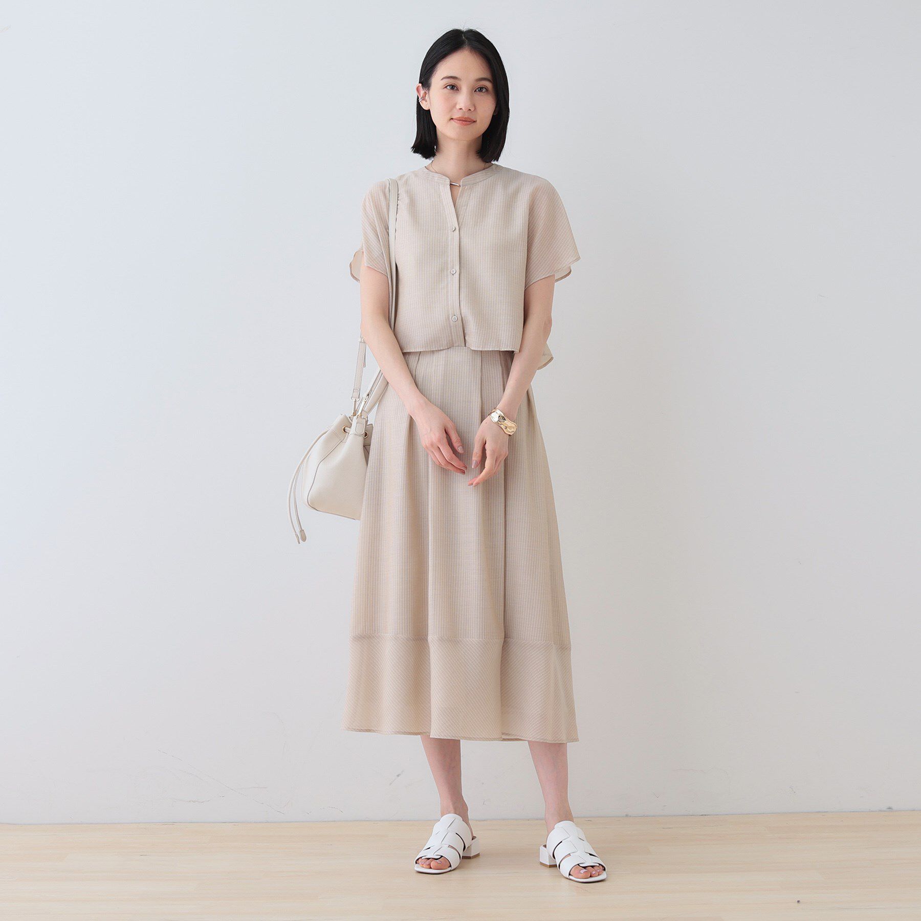 INDIVI「新色登場！【洗える／エアリー】ティアードブラウス」|シャツ・ブラウス|