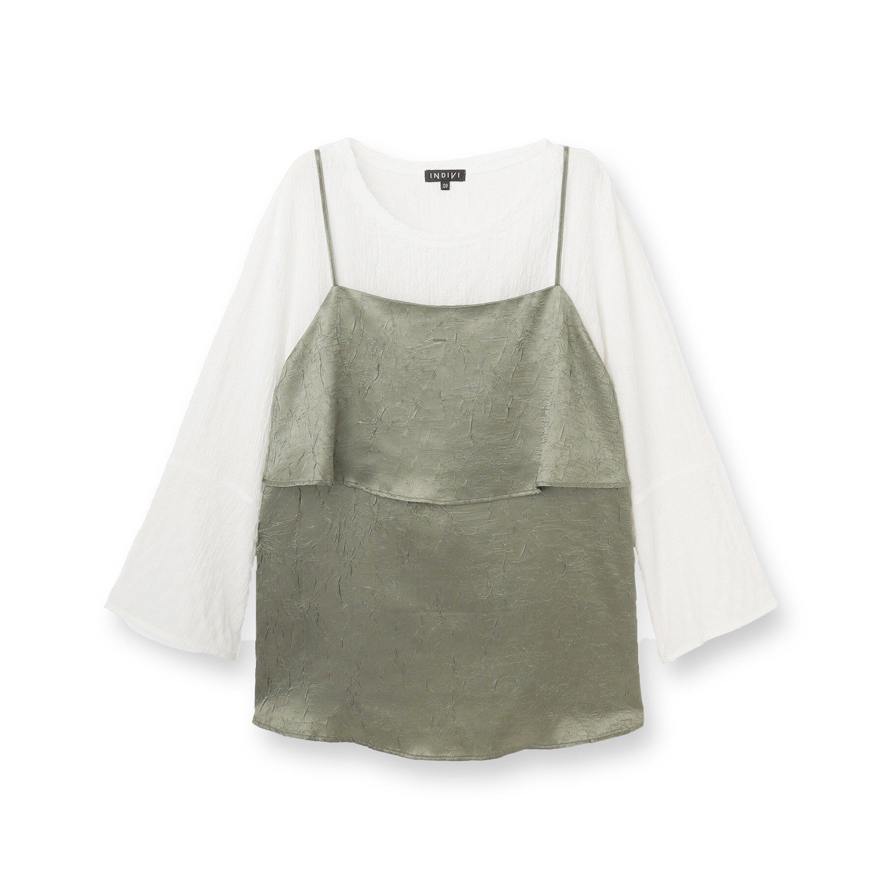 INDIVI「【2点セット／洗える】カセット服 キャミ＆ブラウス セットトップス」|その他|