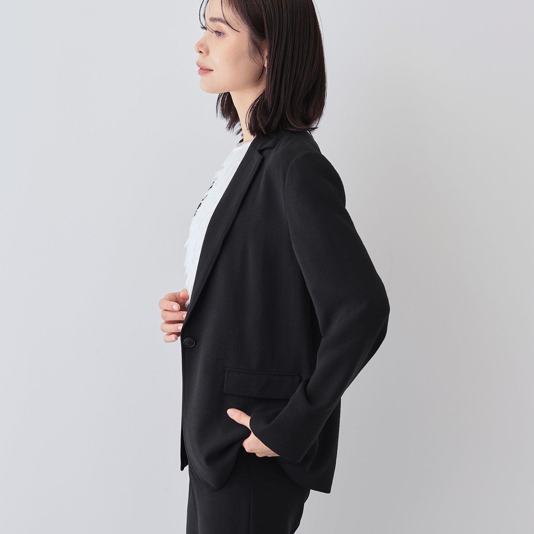INDIVI「【着る日傘/遮熱/UVケア】ナローテーラードカラージャケット」|スーツ|