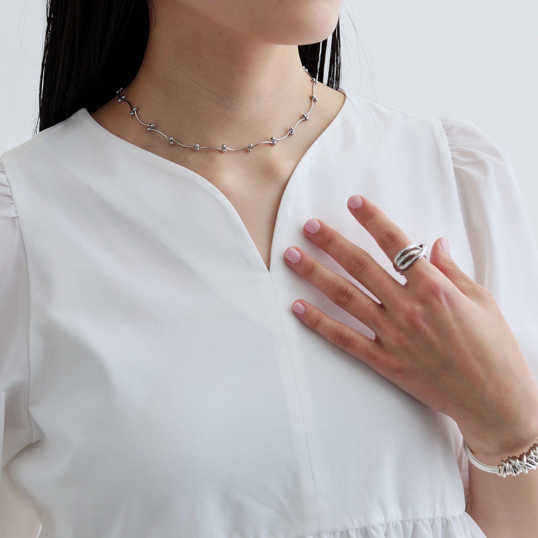 GALLEST「ハートネックペプラムカットソー」|Tシャツ・カットソー|