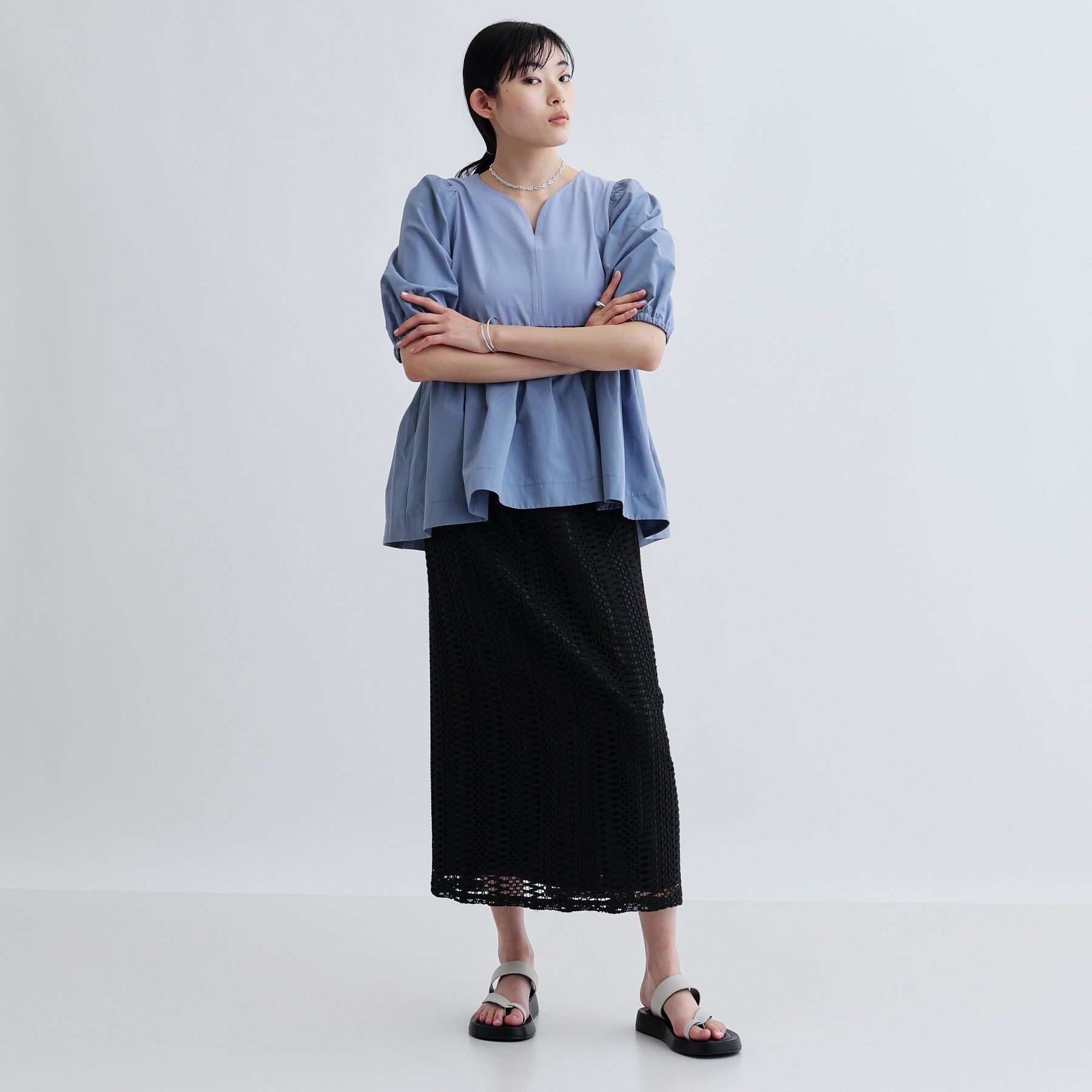 GALLEST「ハートネックペプラムカットソー」|Tシャツ・カットソー|