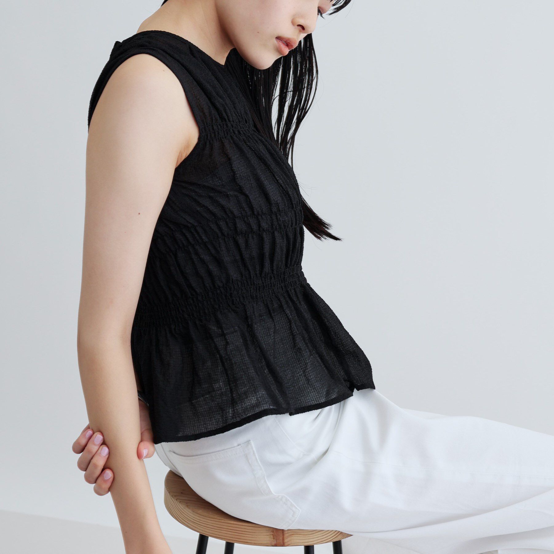 GALLEST「ワッシャーティアードブラウス」|シャツ・ブラウス|