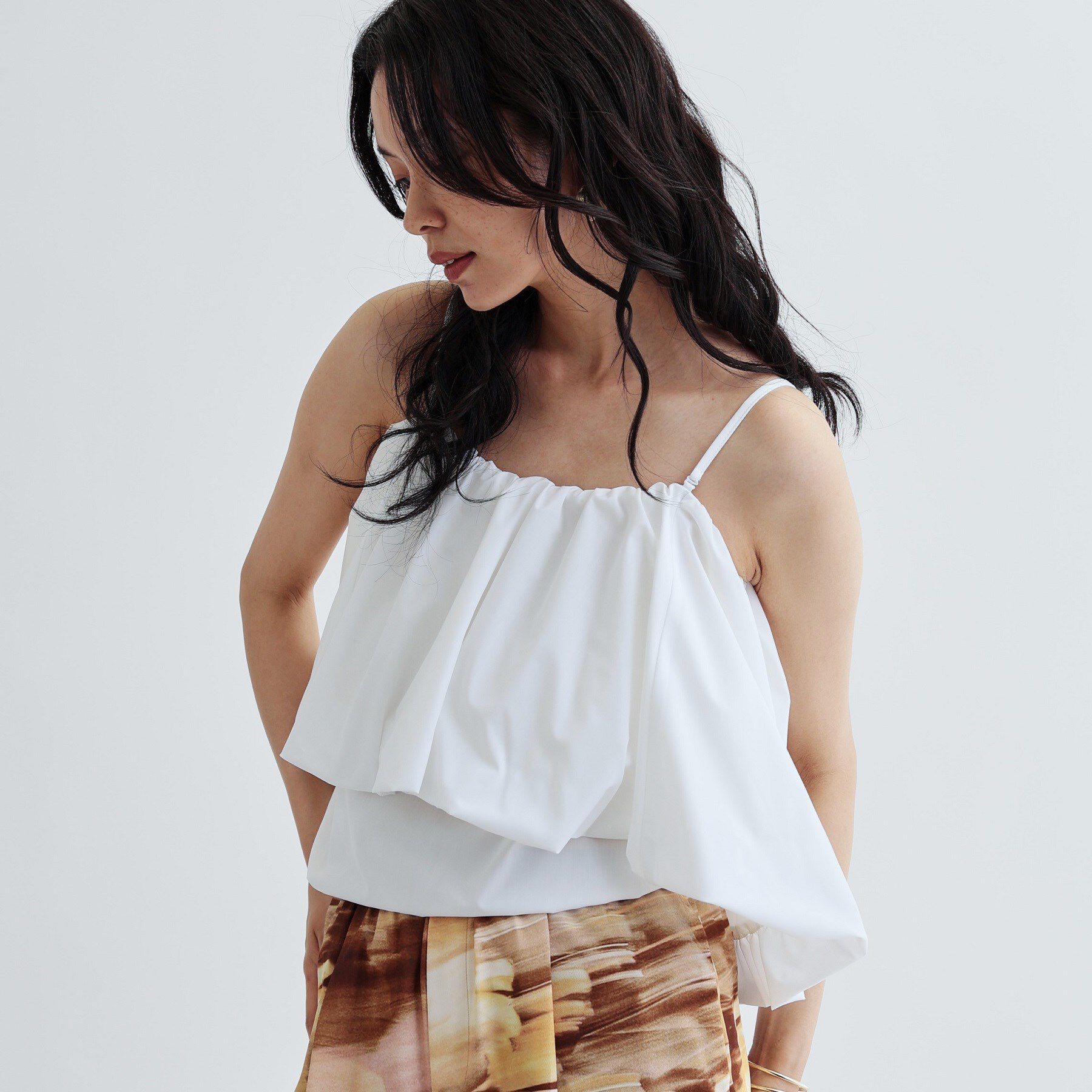 GALLEST「ボリュームオフショルブラウス」|シャツ・ブラウス|ホワイト(001)