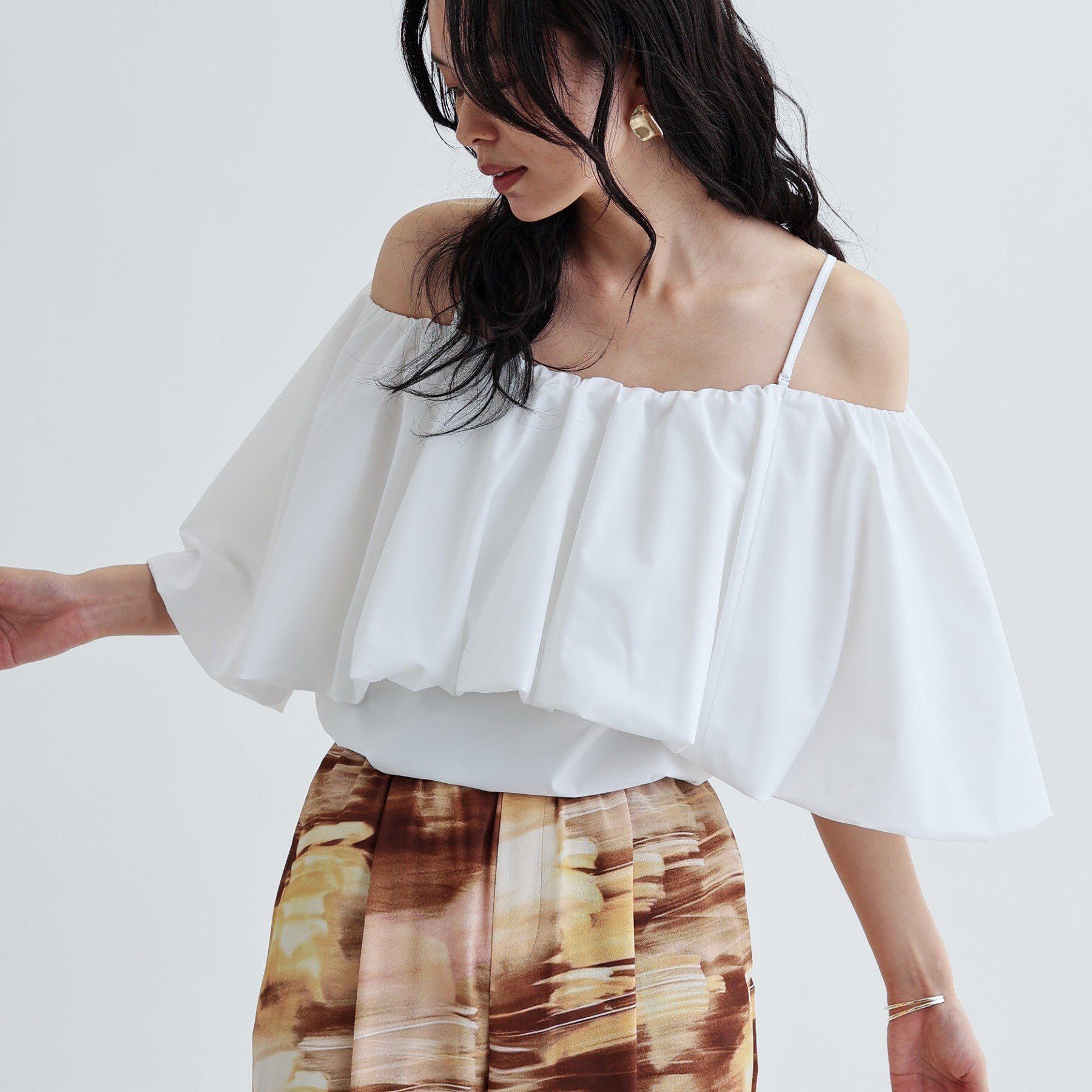GALLEST「ボリュームオフショルブラウス」|シャツ・ブラウス|