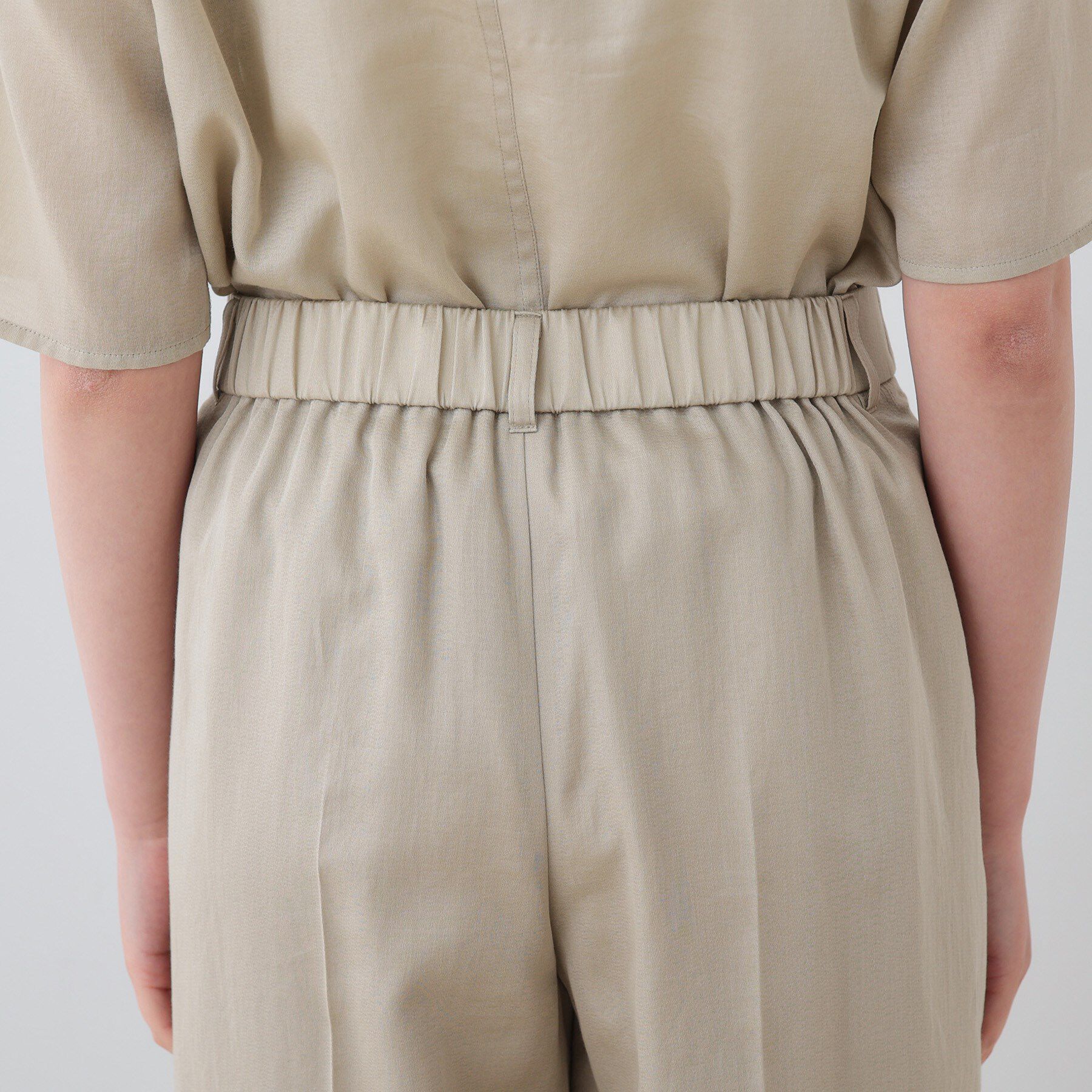 INDIVI「【日本製／SETUP可能】ガーゼ素材ワイドパンツ」|その他|