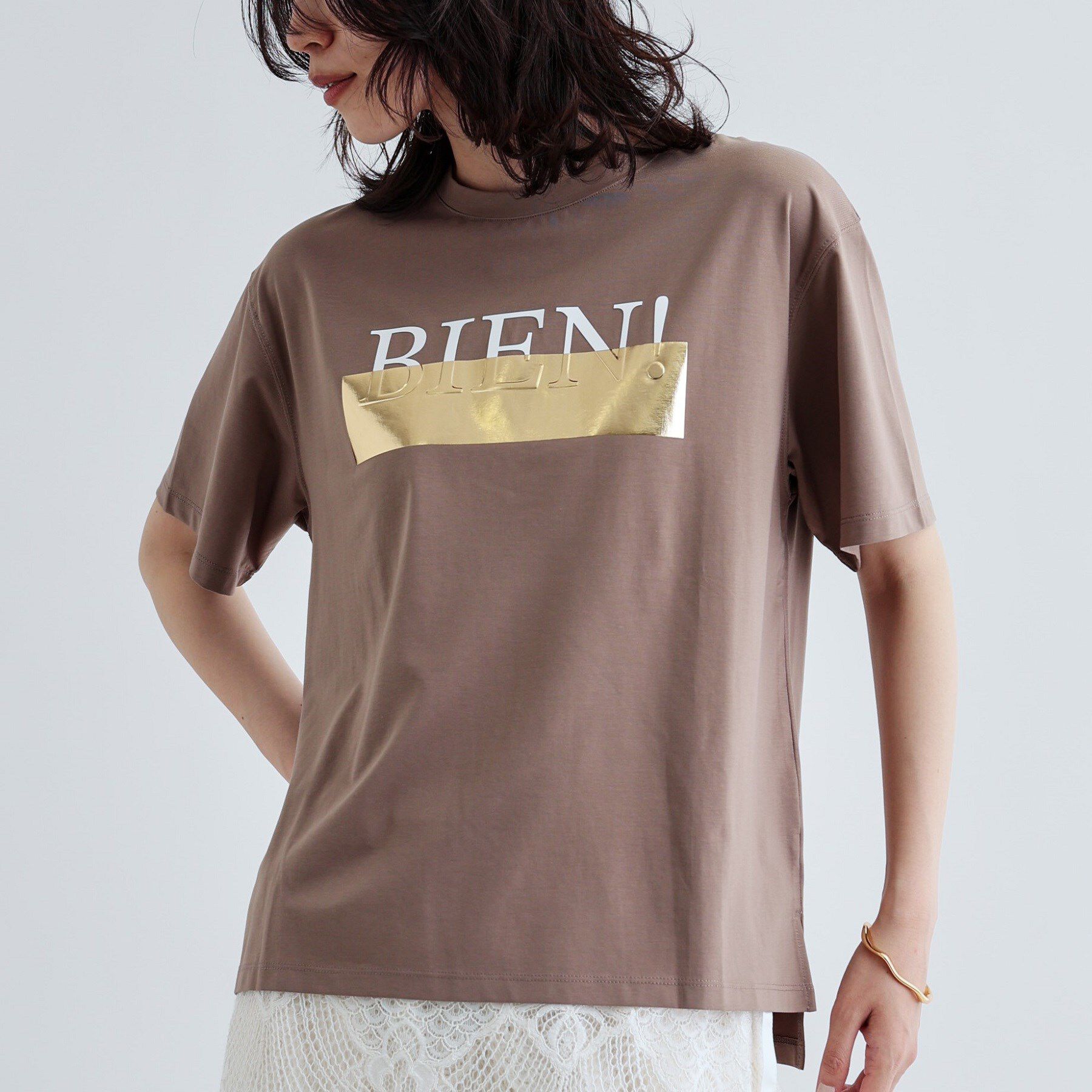 GALLEST「【再入荷】箔プリントロゴTシャツ」|Tシャツ・カットソー|