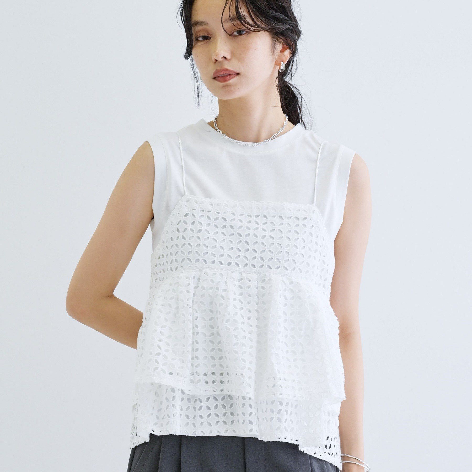 GALLEST「ティアードキャミSETカットソー」|Tシャツ・カットソー|