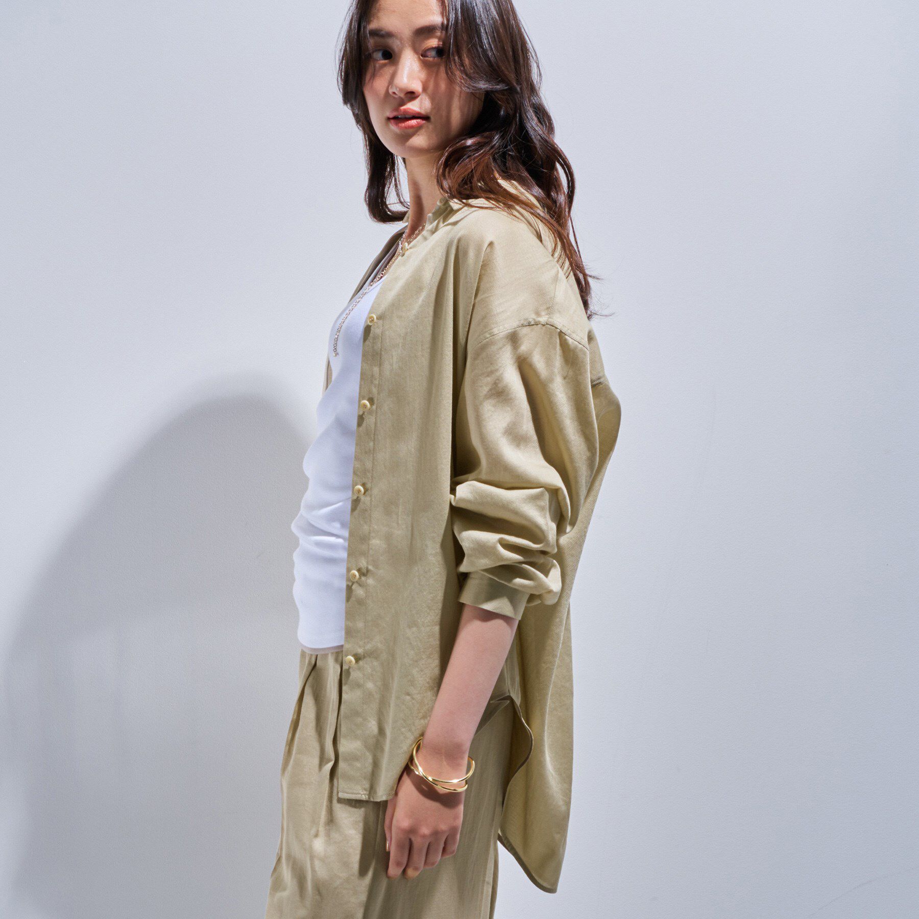 INDIVI「【日本製／SETUP可能】ガーゼ素材ブラウス」|シャツ・ブラウス|