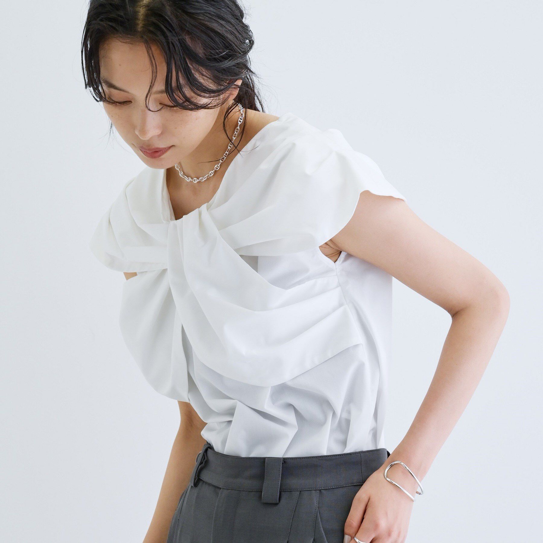 GALLEST「ドレープフォルムブラウス」|シャツ・ブラウス|