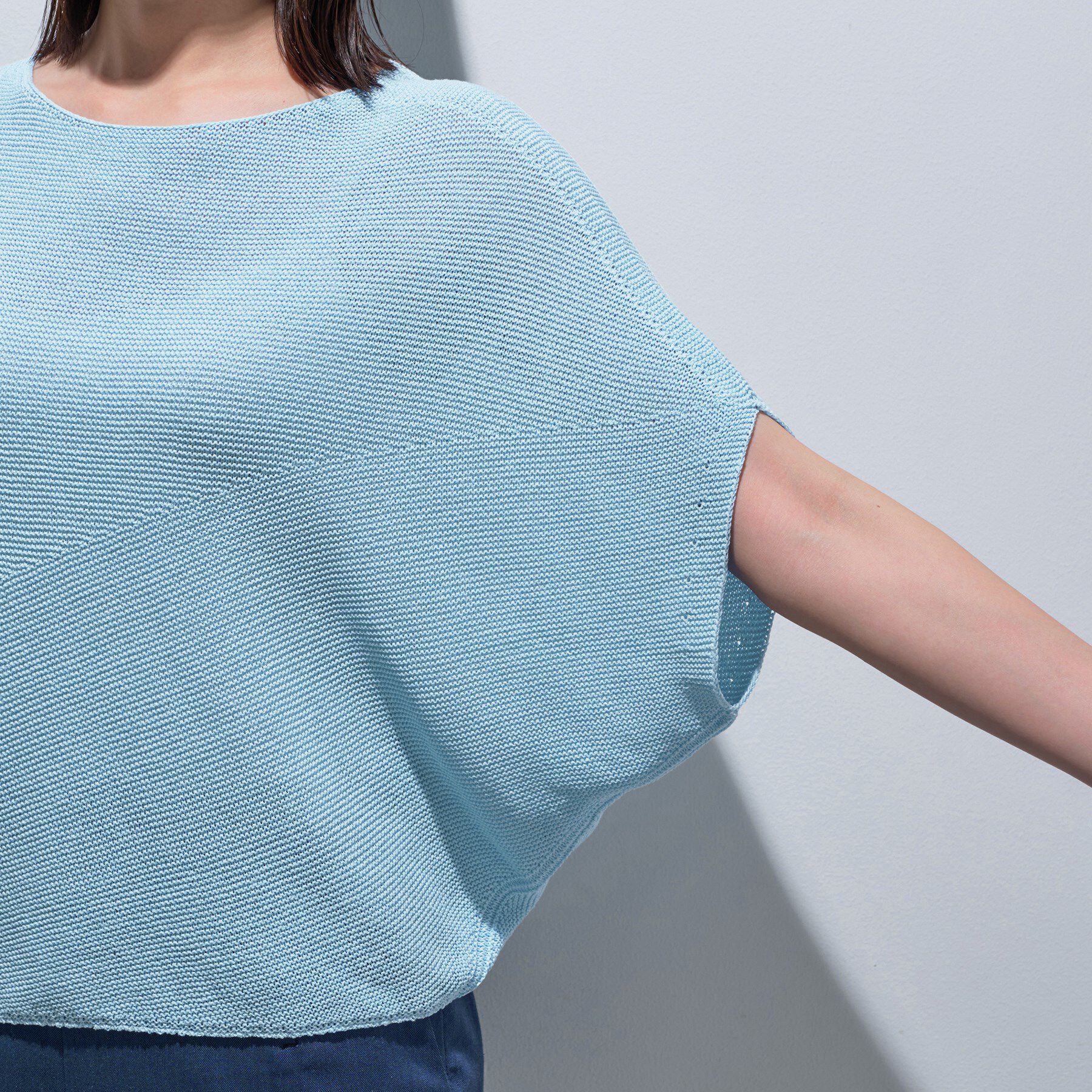 INDIVI「【洗える／清涼感】コクーンシルエットニット」|ニット・セーター|