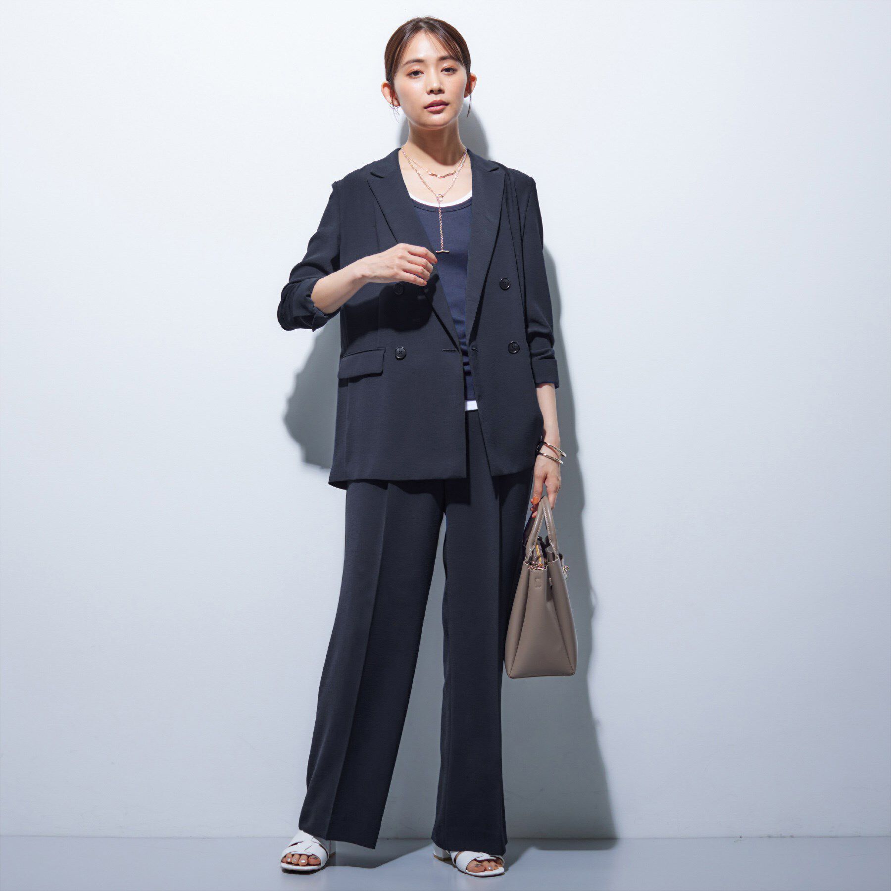 INDIVI「【着る日傘／遮熱／UVケア】ダブルジャケット」|テーラードジャケット|