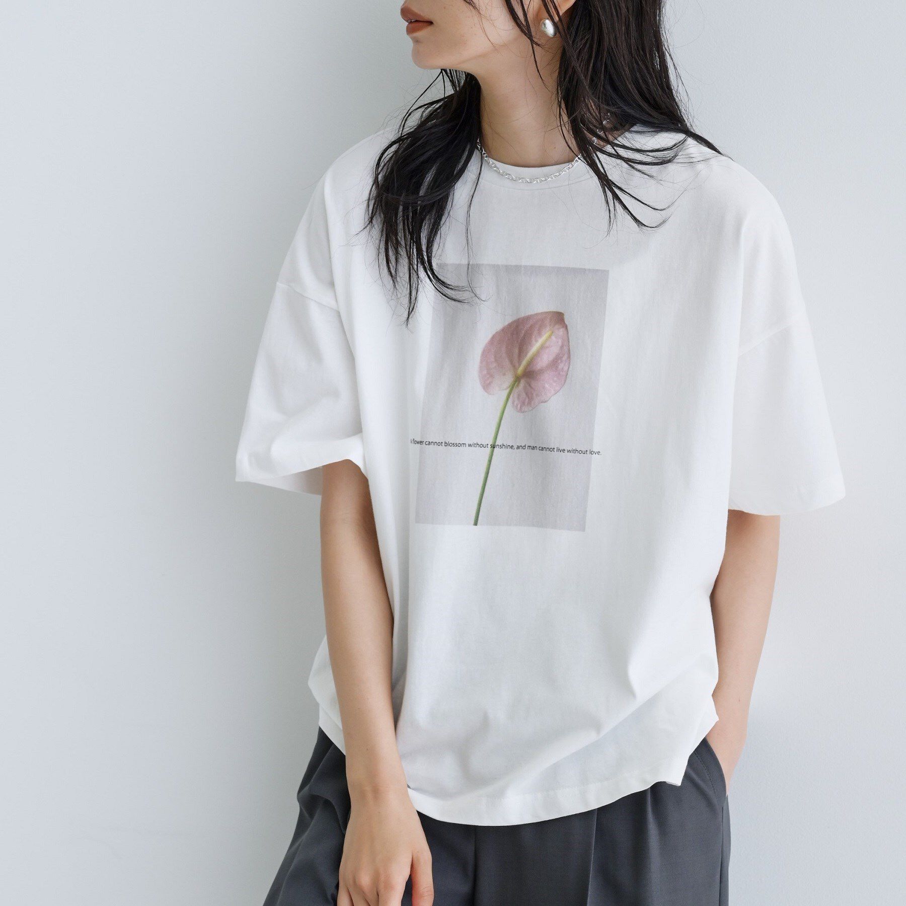 GALLEST「【一部店舗限定】フラワープリントT」|Tシャツ・カットソー|ホワイト(101)