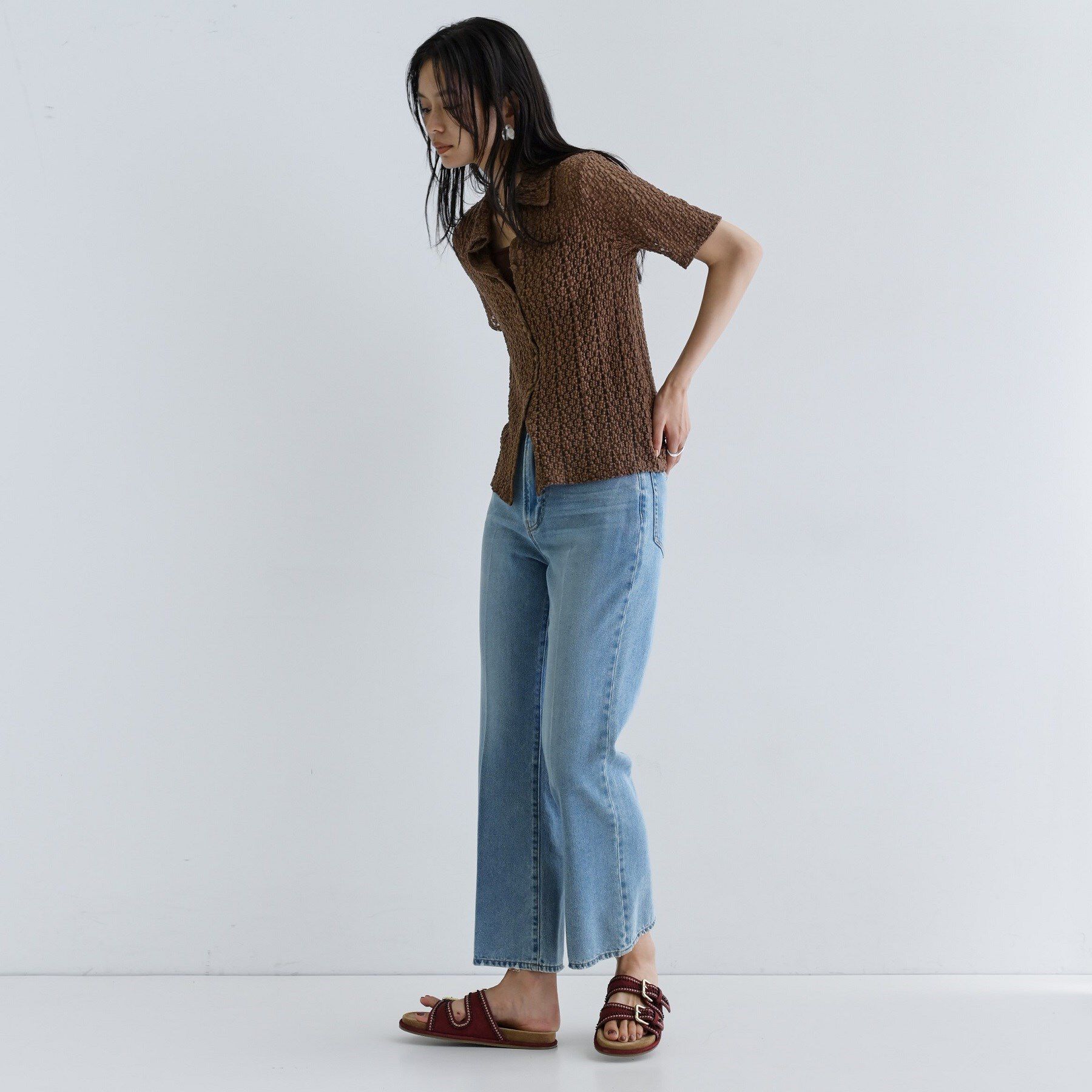 GALLEST「【一部店舗限定】カットレースポロ」|シャツ・ブラウス|