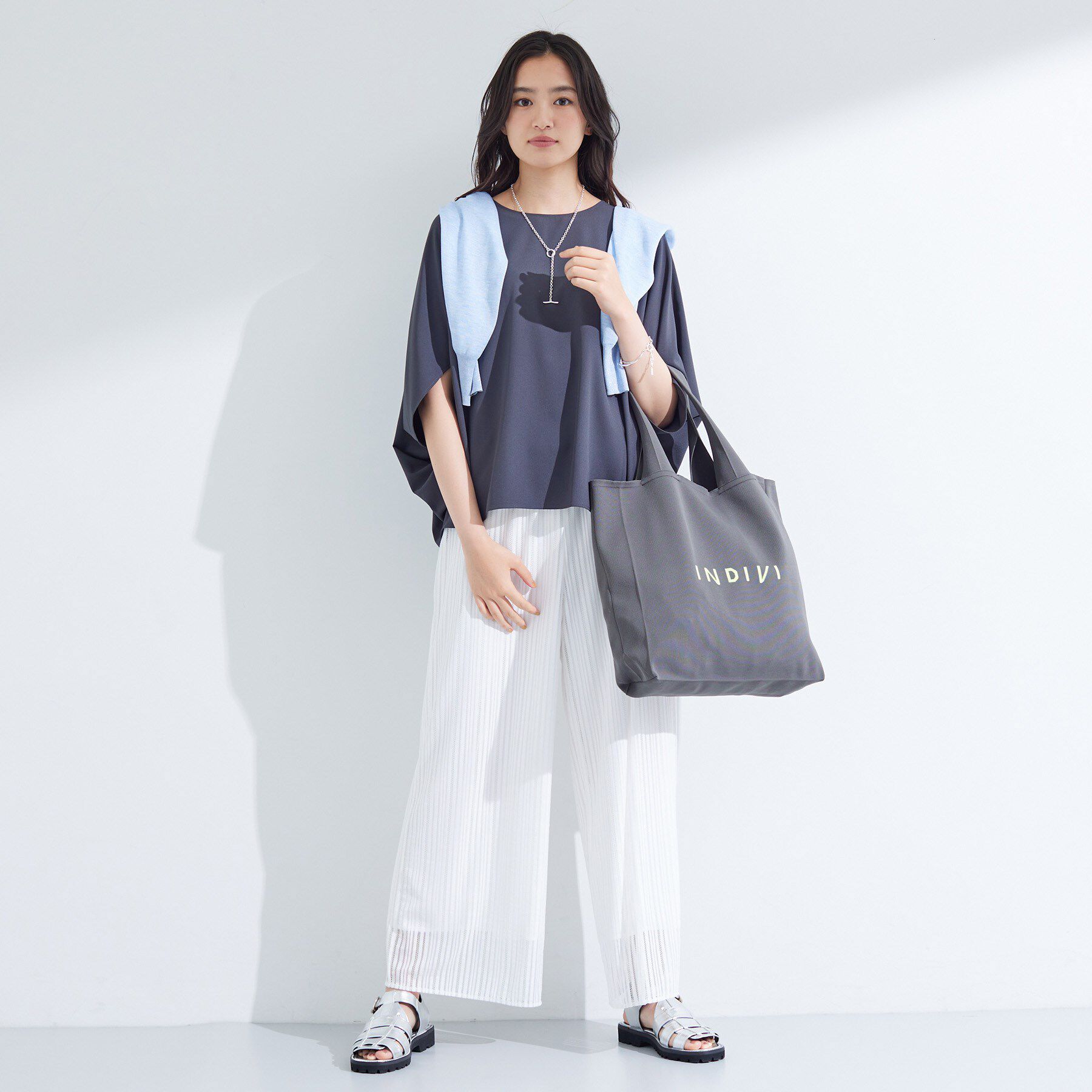 INDIVI「【洗える／セットアップ可能】ラッセルワイドパンツ」|その他|