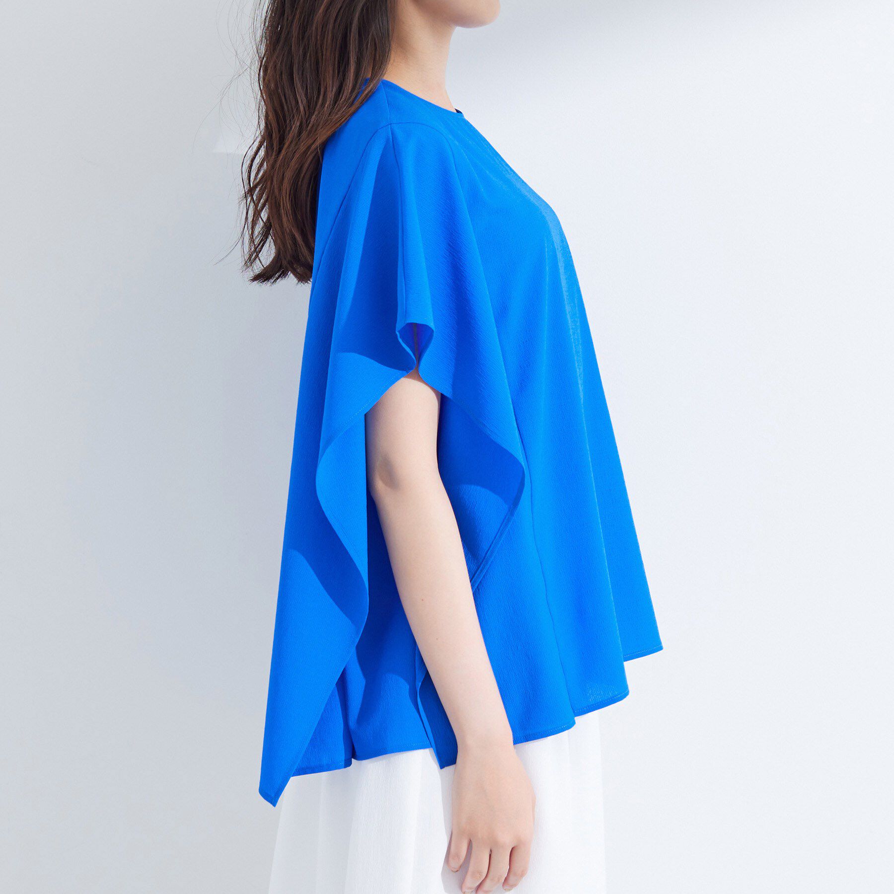 INDIVI「【体型カバー】スクエアブラウス」|シャツ・ブラウス|