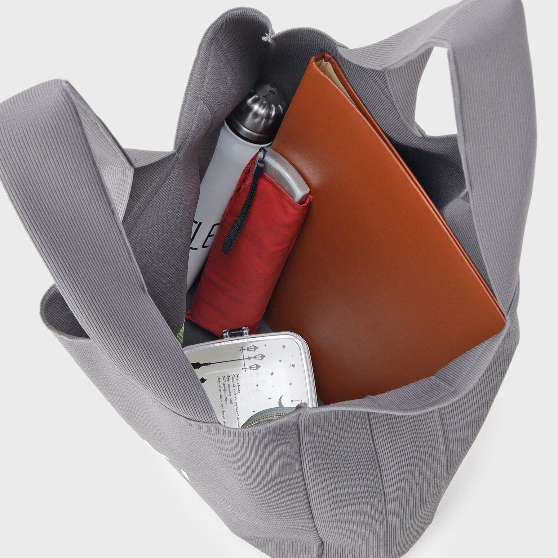 INDIVI「【A4サイズ対応】ロゴニットトート」|トートバッグ|