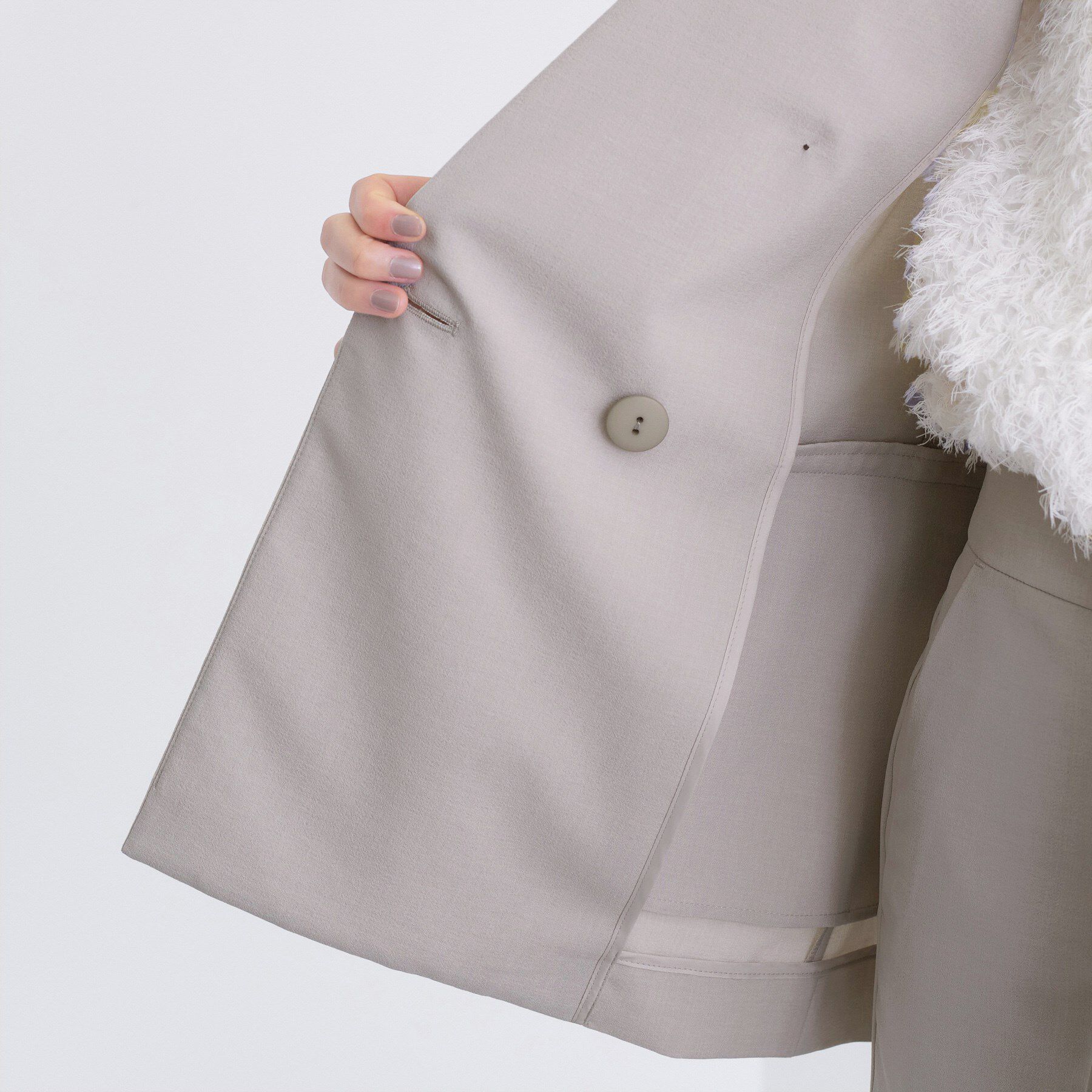 INDIVI「【UVケア】ライトダブルジャケット」|テーラードジャケット|