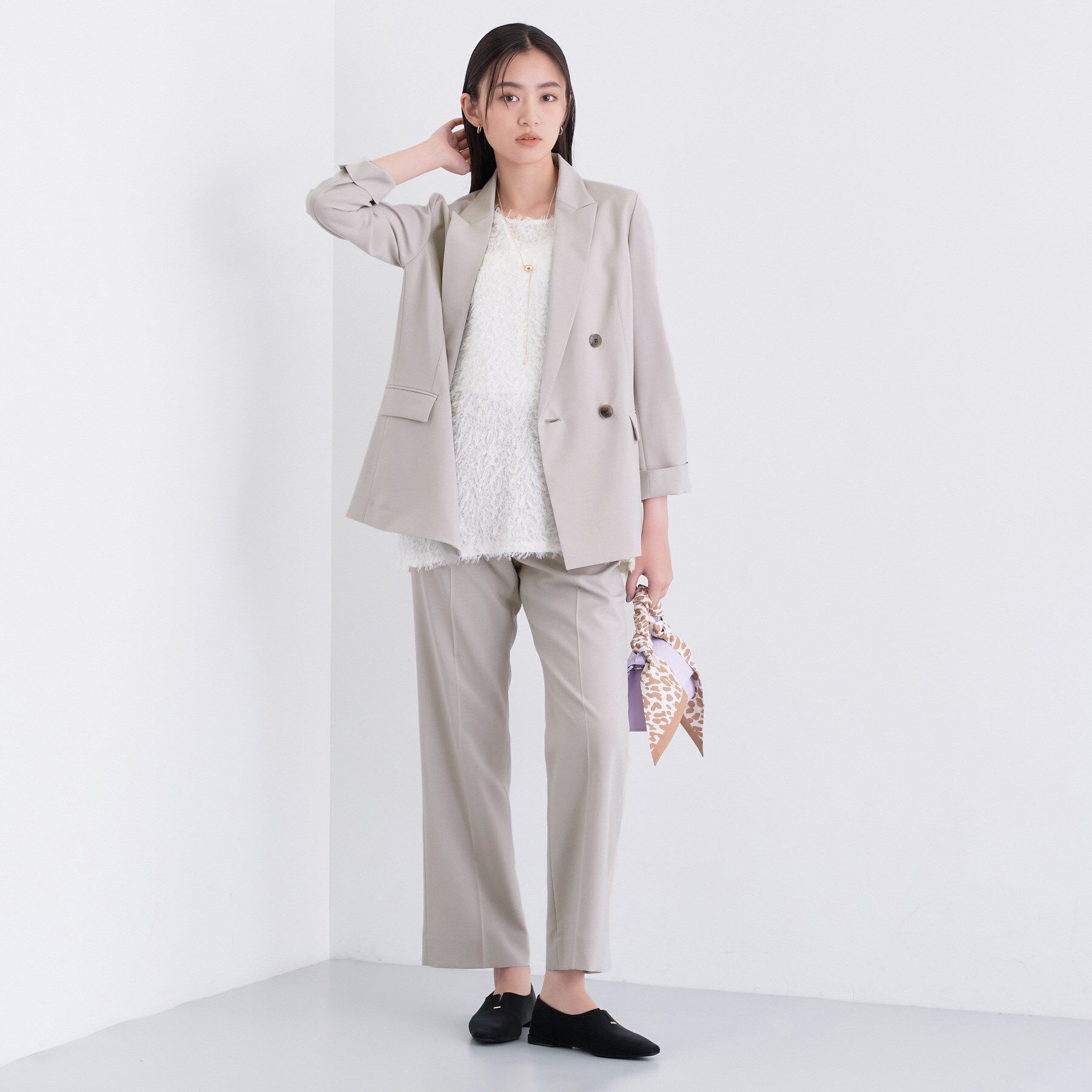 INDIVI「【UVケア】ライトスリムストレートパンツ」|その他|