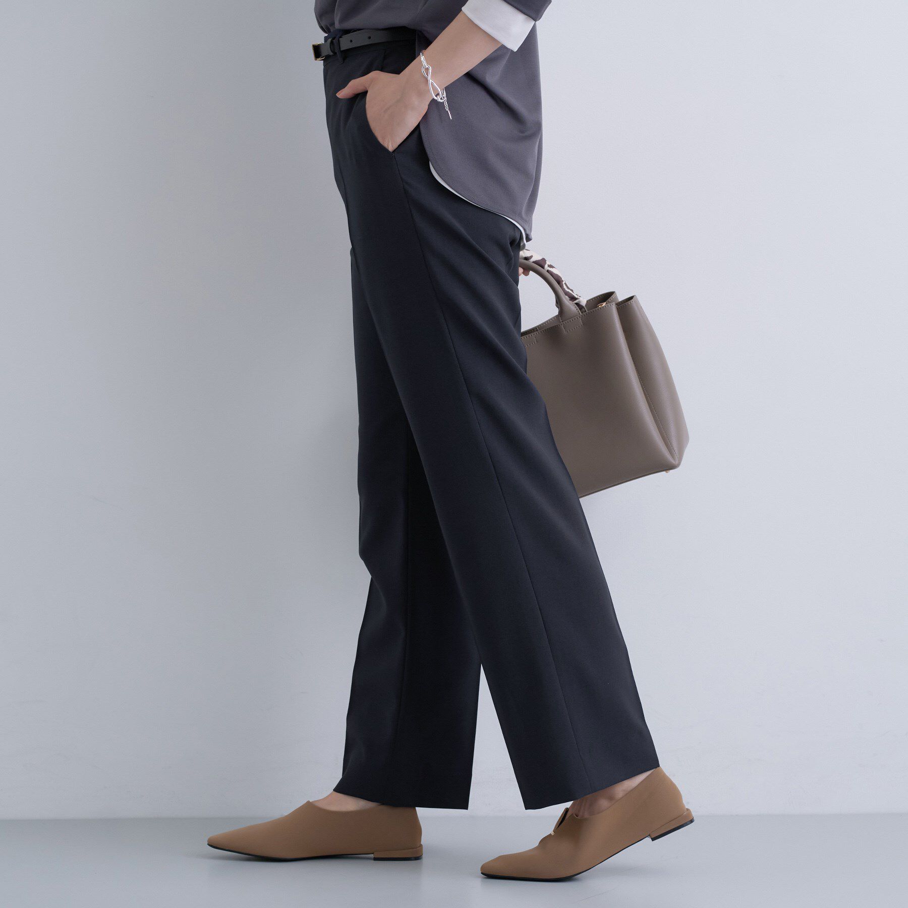 INDIVI「【UVケア】ライトスリムストレートパンツ」|その他|