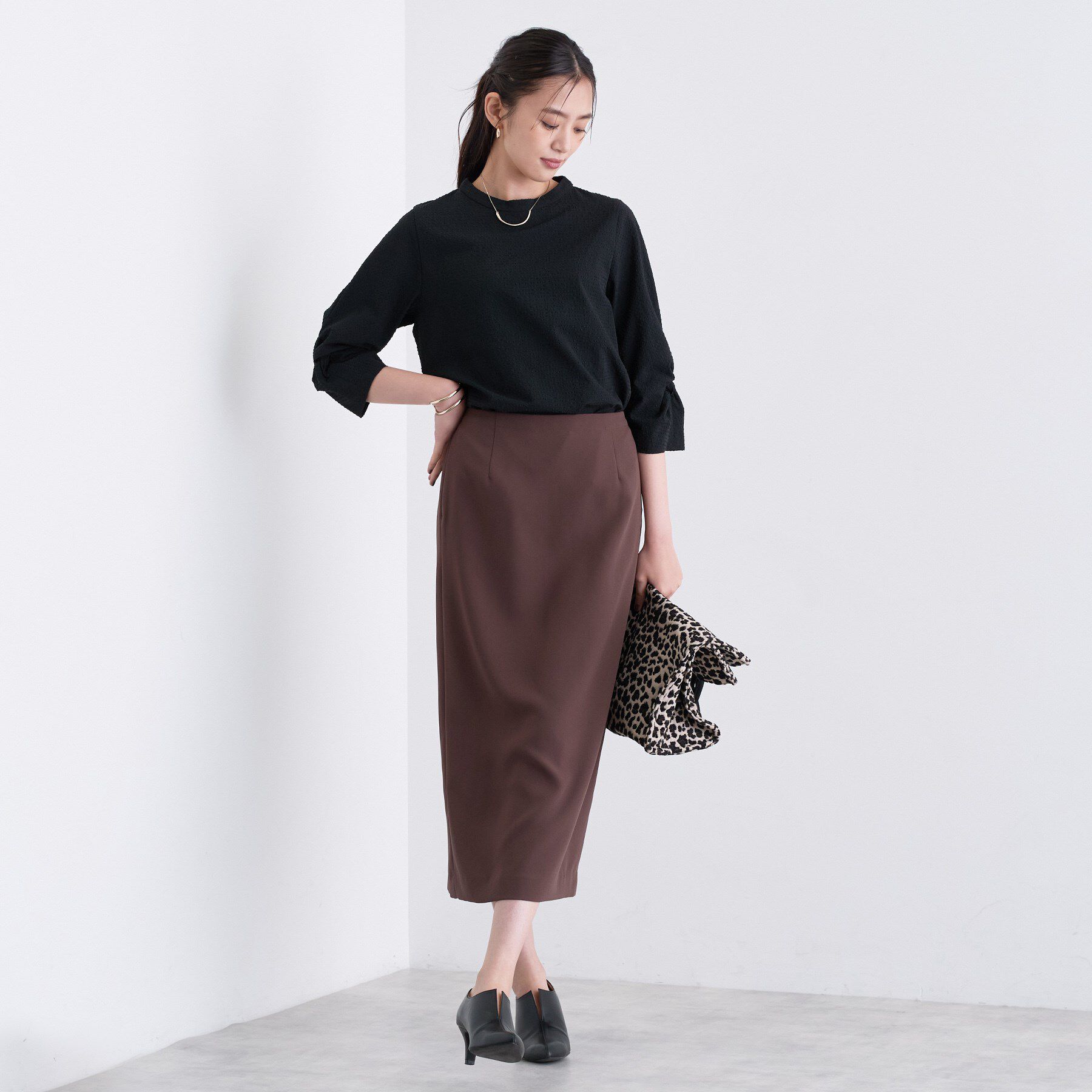 INDIVI「【UVケア／吸汗速乾】スリーブデザインブラウス」|シャツ・ブラウス|