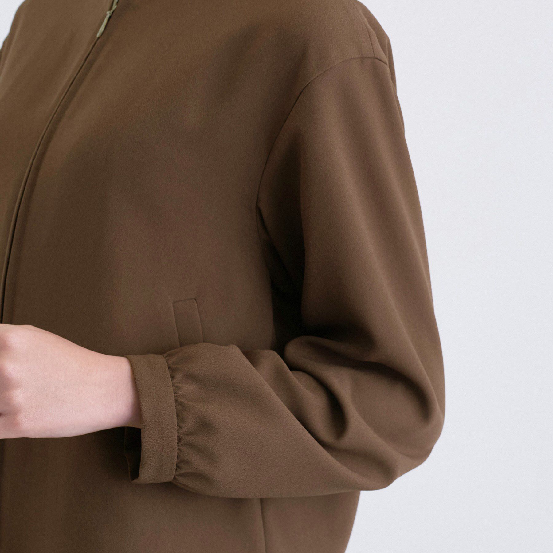 INDIVI「【洗える／UVケア／吸汗速乾】ジョーゼットライトブルゾン」|ブルゾン・スタジャン|