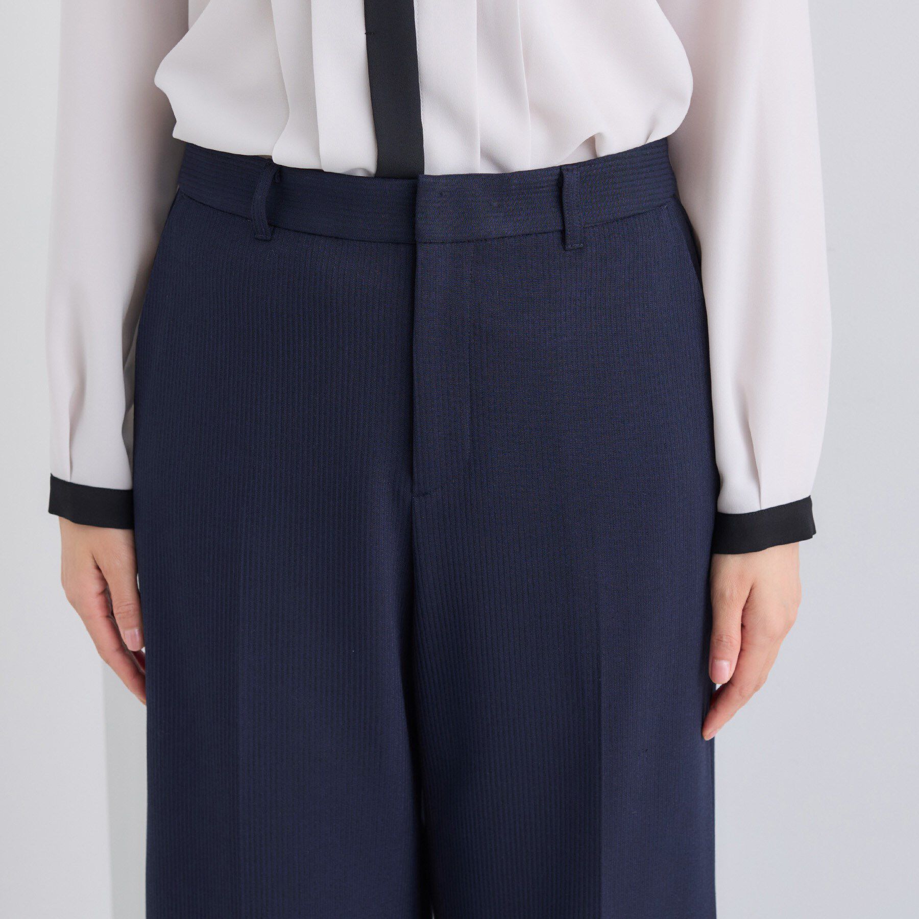 INDIVI「【日本製／通勤スーツ】プレシャスドビー ワイドパンツ」|スーツ|