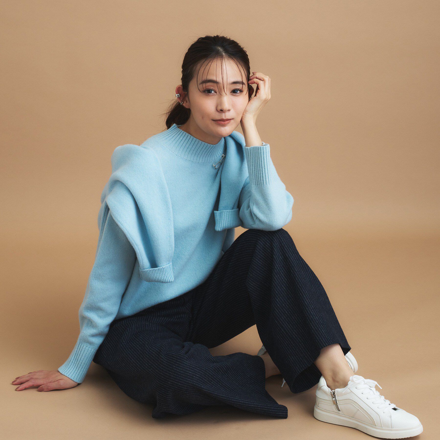 INDIVI「【褒められパンツ／ウール混】ウォームウール ワイドパンツ」|その他|