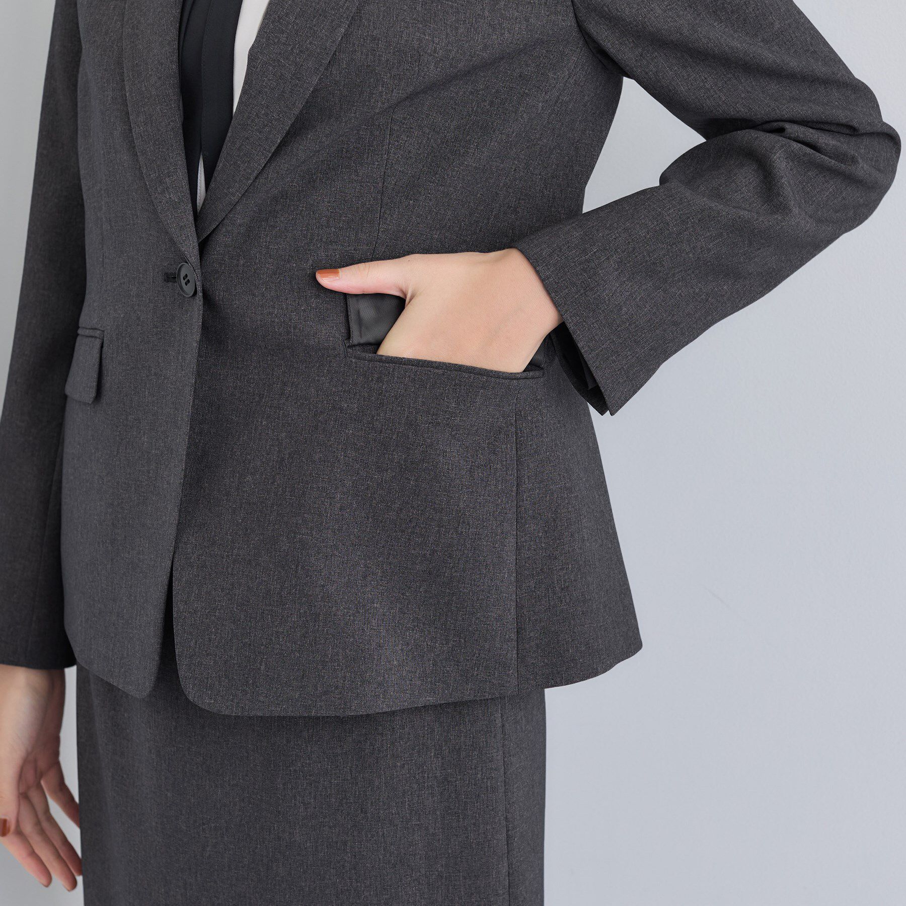 INDIVI「【洗える／通勤／スーツ】メランジストレッチ テーラージャケット」|スーツ|