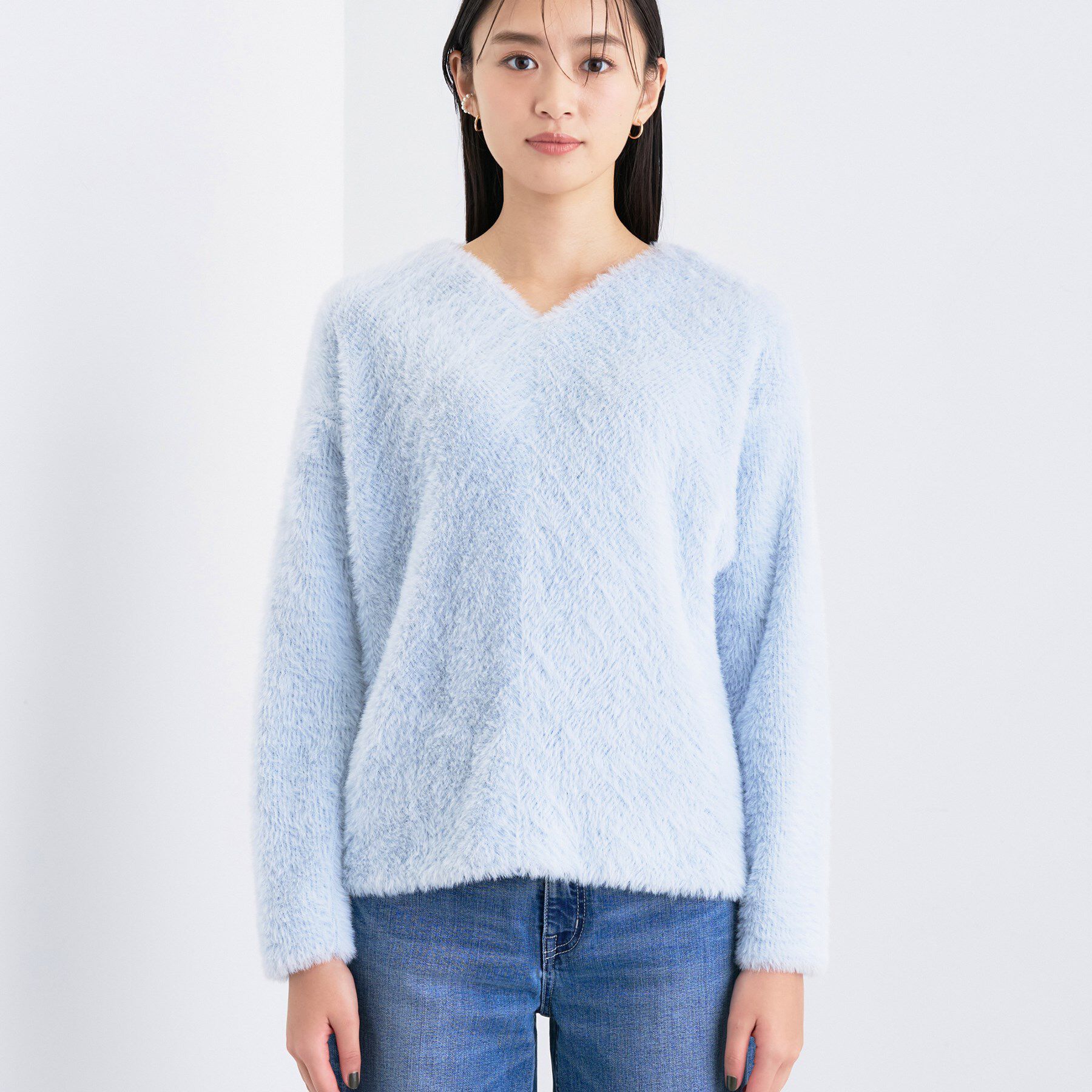 INDIVI「【洗える】エアリーシャギートップス」|Tシャツ・カットソー|