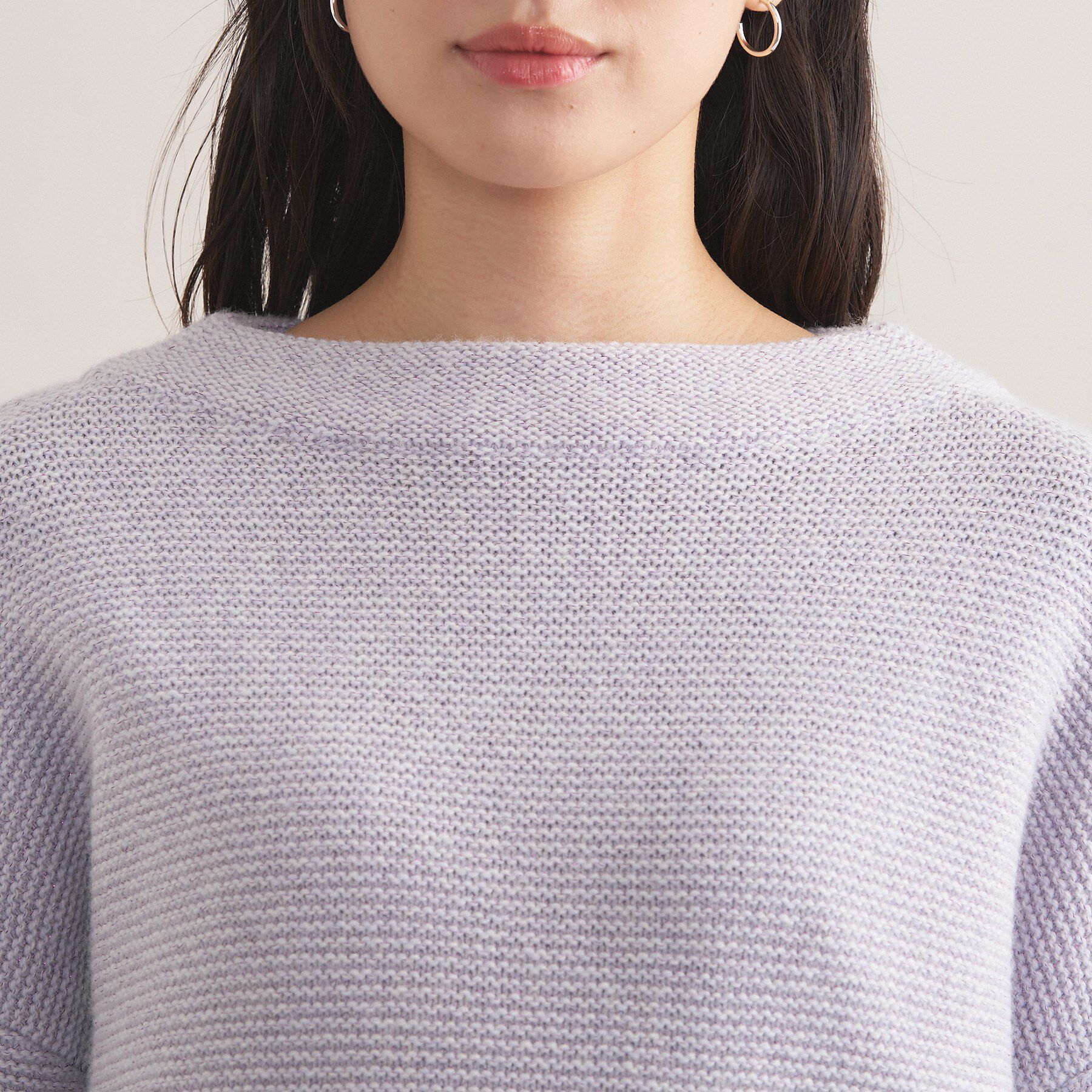 INDIVI「【洗える／大人ラメ】カラーMIXボトルネックニット」|ニット・セーター|