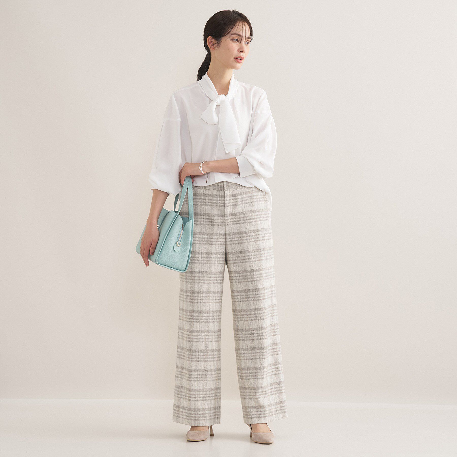 INDIVI「【洗える】ジョーゼットボウタイブラウス」|シャツ・ブラウス|